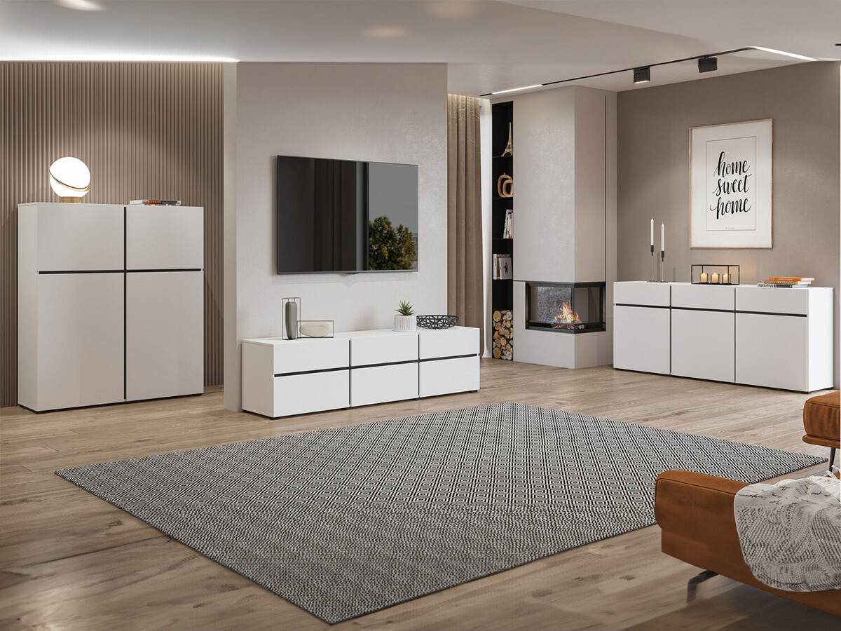 Parete attrezzata Alfere 106 (Bianco)