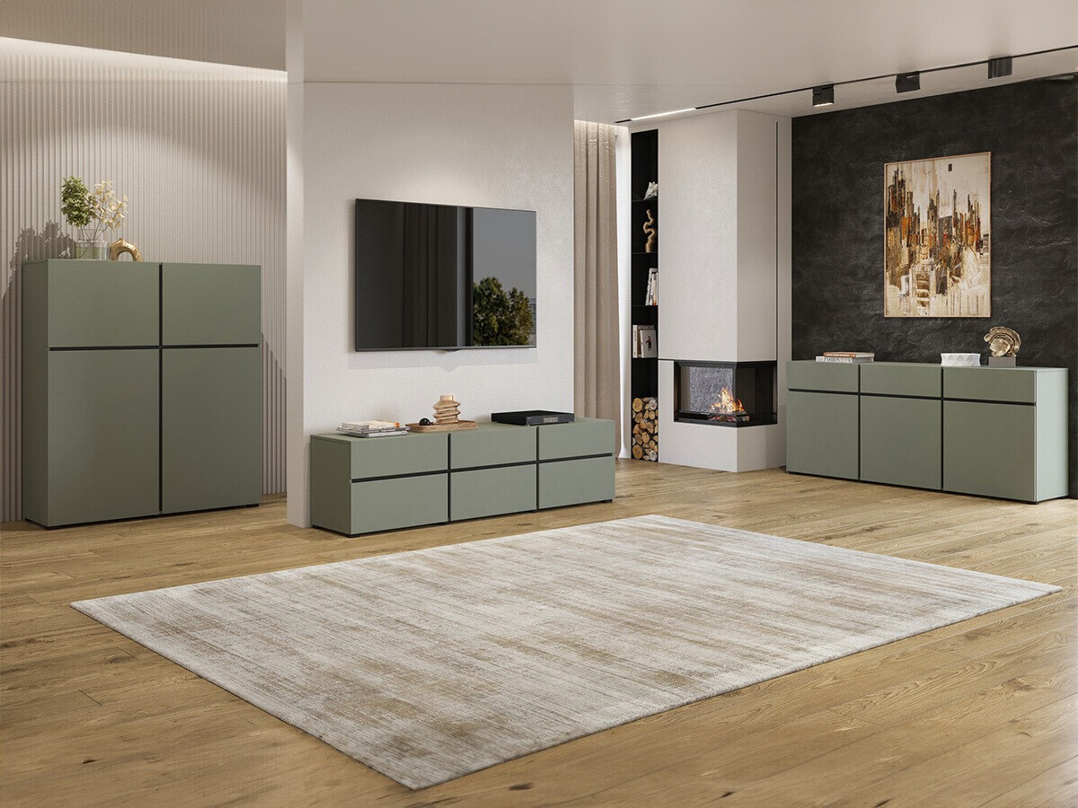 Parete attrezzata Alfere 106 (Verde)