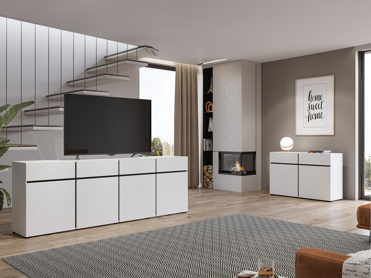 Parete attrezzata Alfere 108 (Bianco)