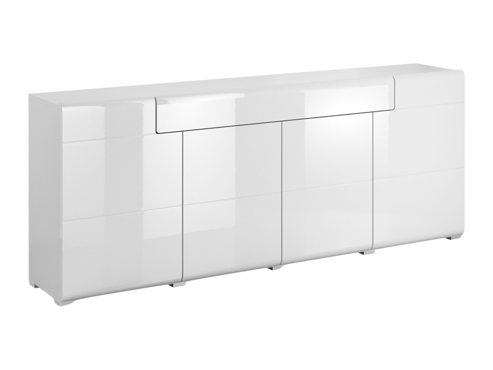 Cassettiera Torsone 102 (Bianco + Bianco lucido)