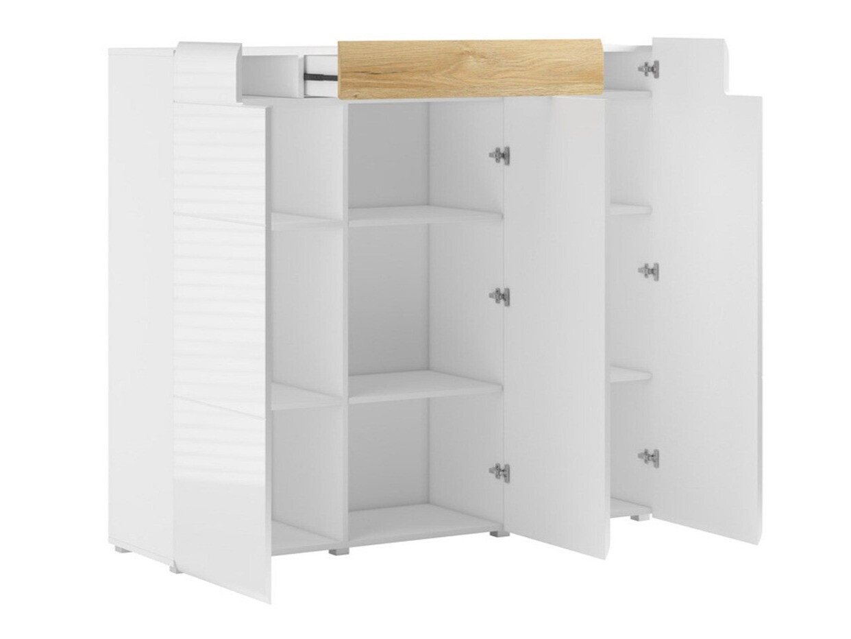 Cassettiera Torsone 112 (Antracite + Gloss antracite + Nipote di quercia)