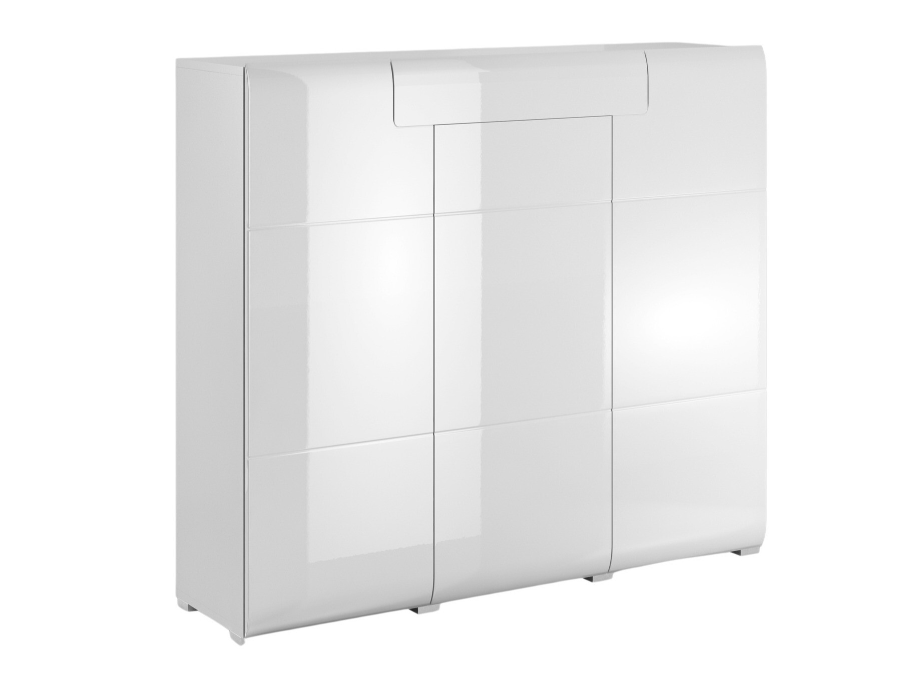 Cassettiera Torsone 112 (Bianco + Bianco lucido)