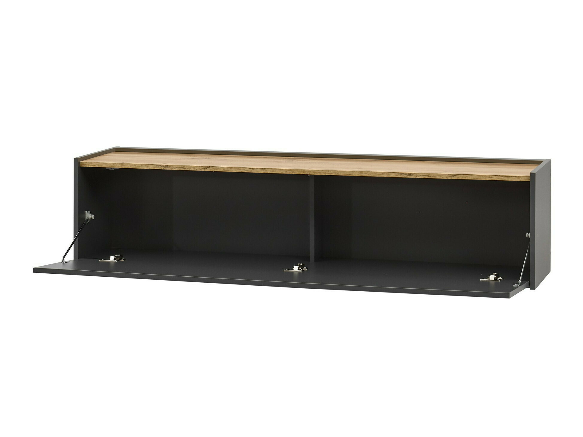 Parete attrezzata Elbsori 136 (Antracite + Quercia di Wotan)