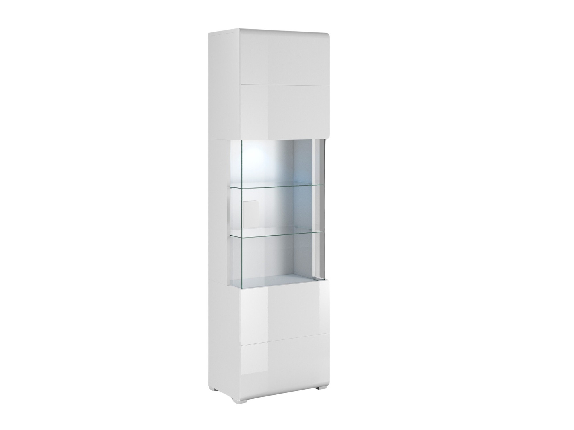 Scaffale Torsone 103 (Bianco + Bianco lucido)