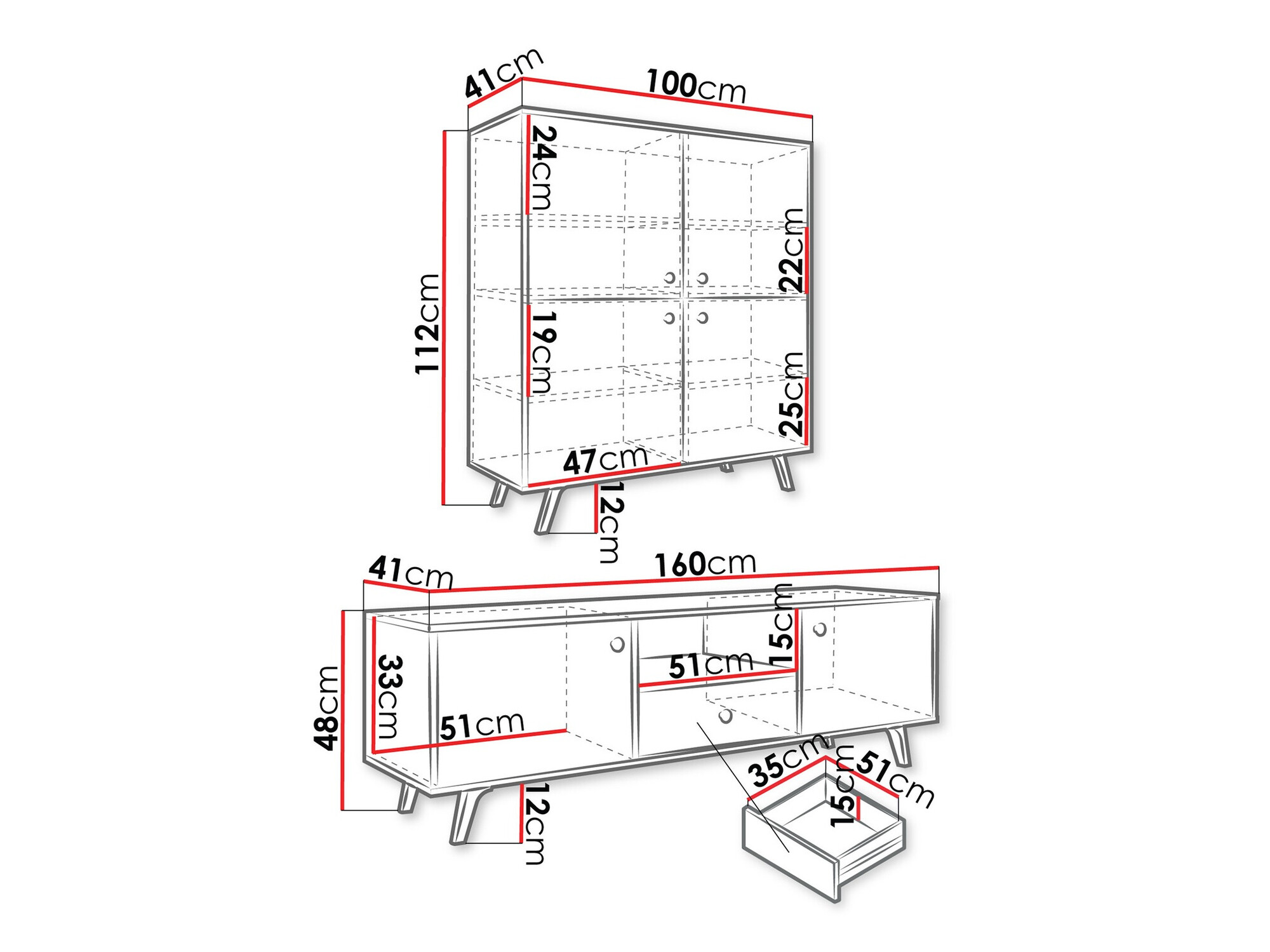 Parete attrezzata Monfera 105 (Bianco)