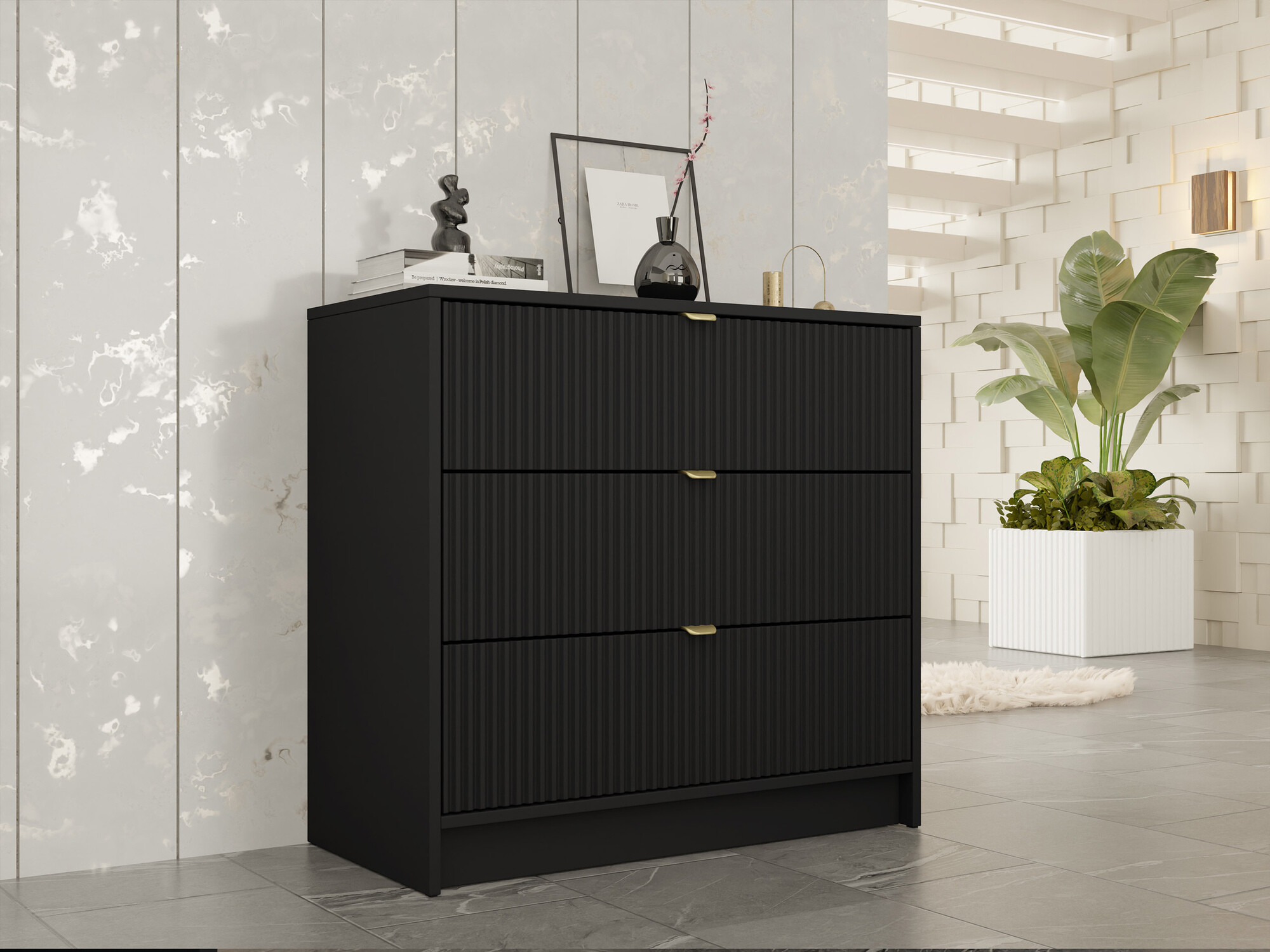 Cassettiera Comfivo Papilio I (Nero)