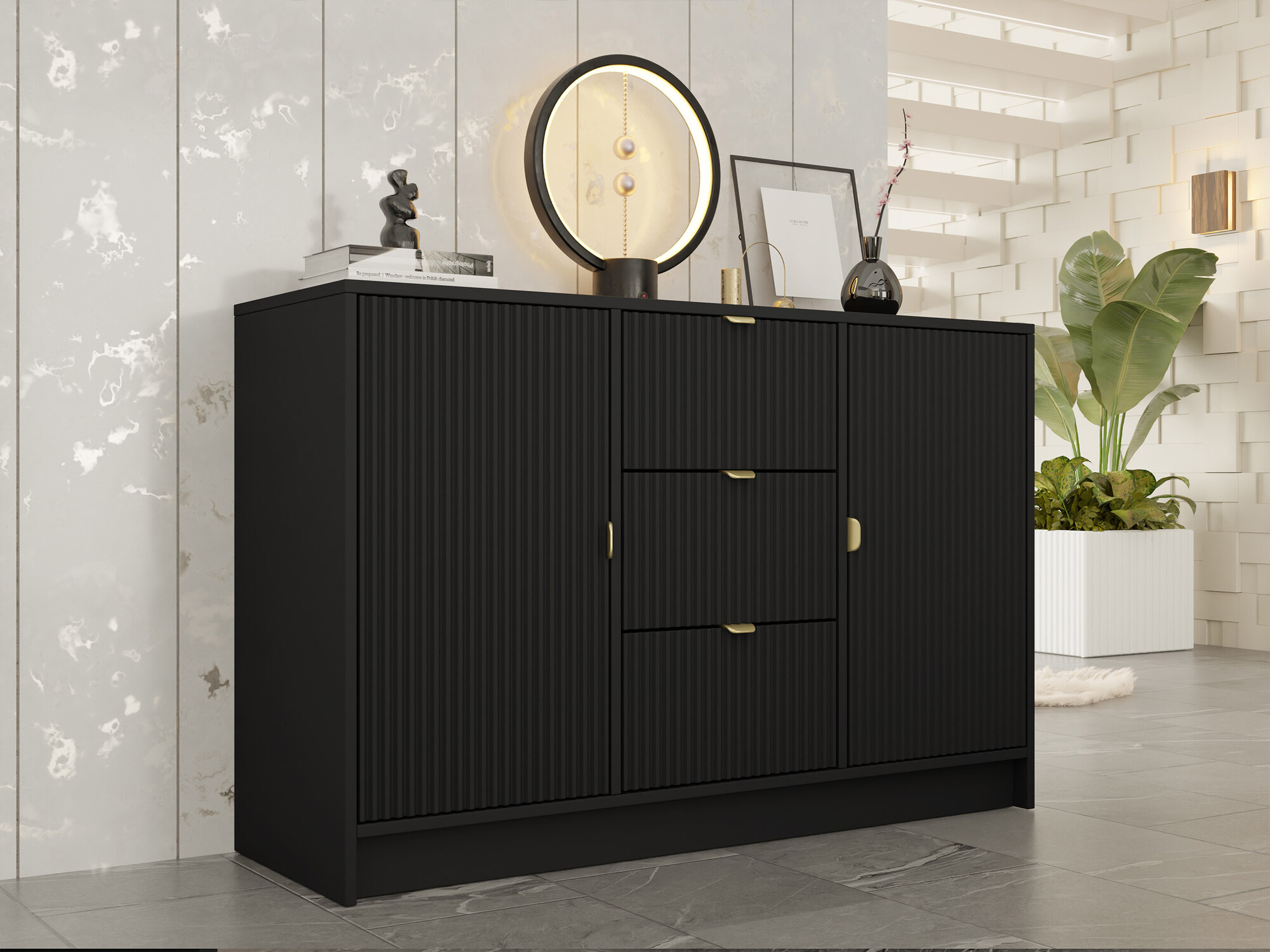 Cassettiera Comfivo Papilio (Nero)