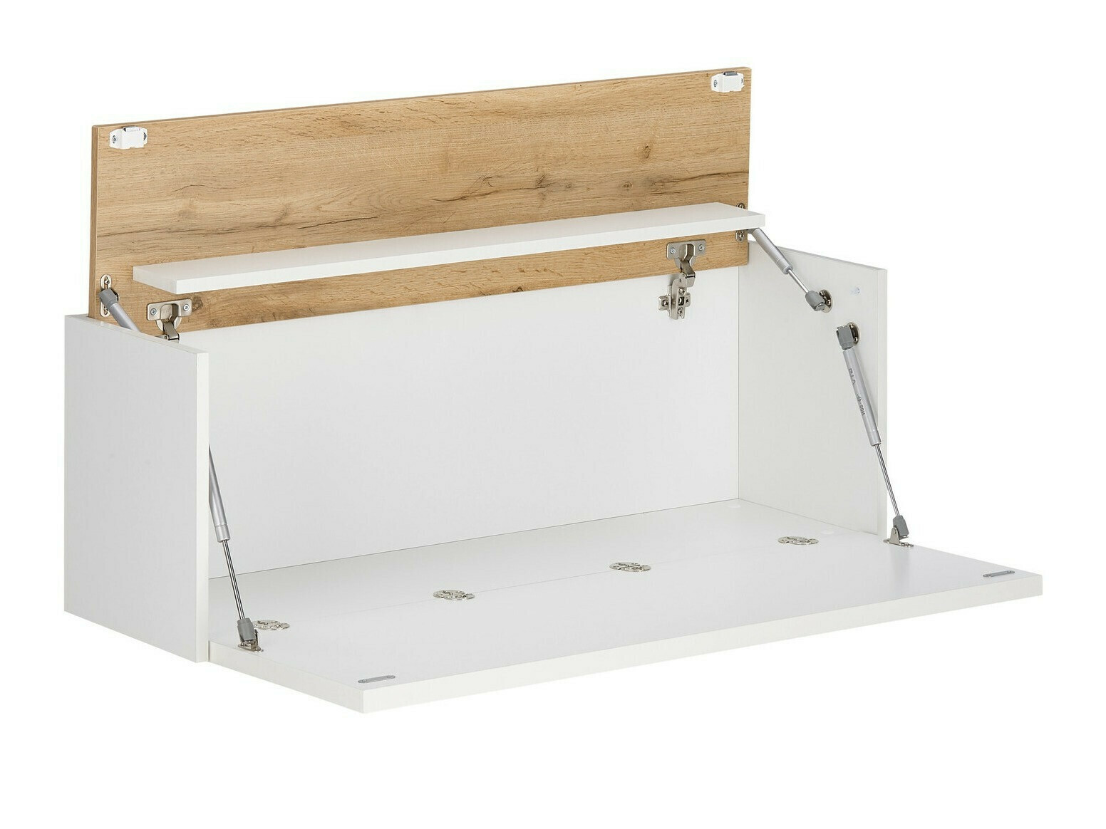 Parete attrezzata Elbsori 143 (Bianco + Quercia di Wotan)