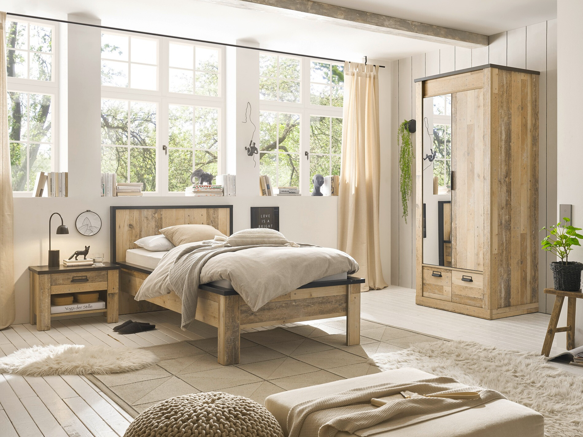 Armadio Cirtale 106 (Antracite + Albero invecchiato)