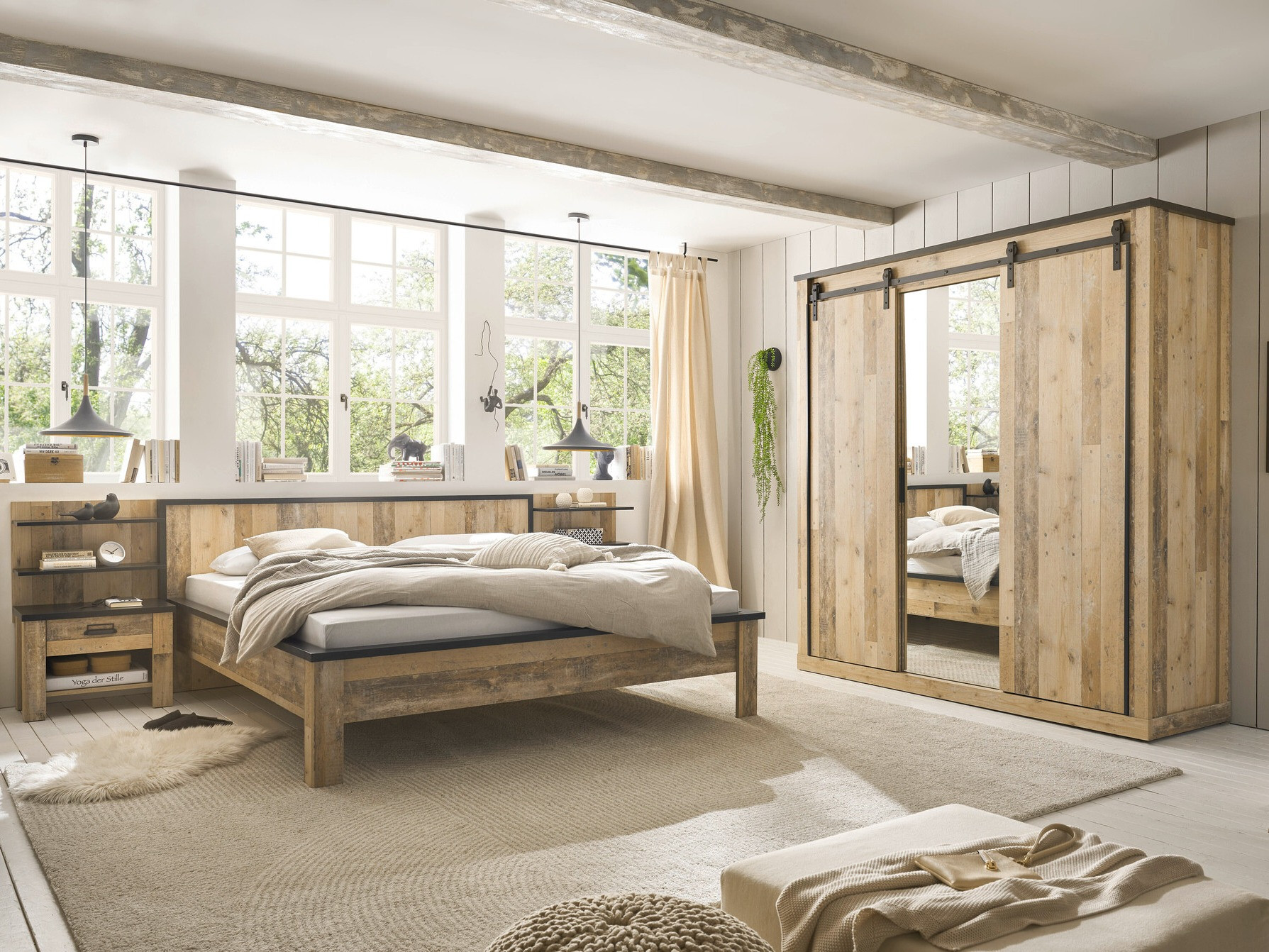 Armadio Cirtale 108 (Antracite + Albero invecchiato)