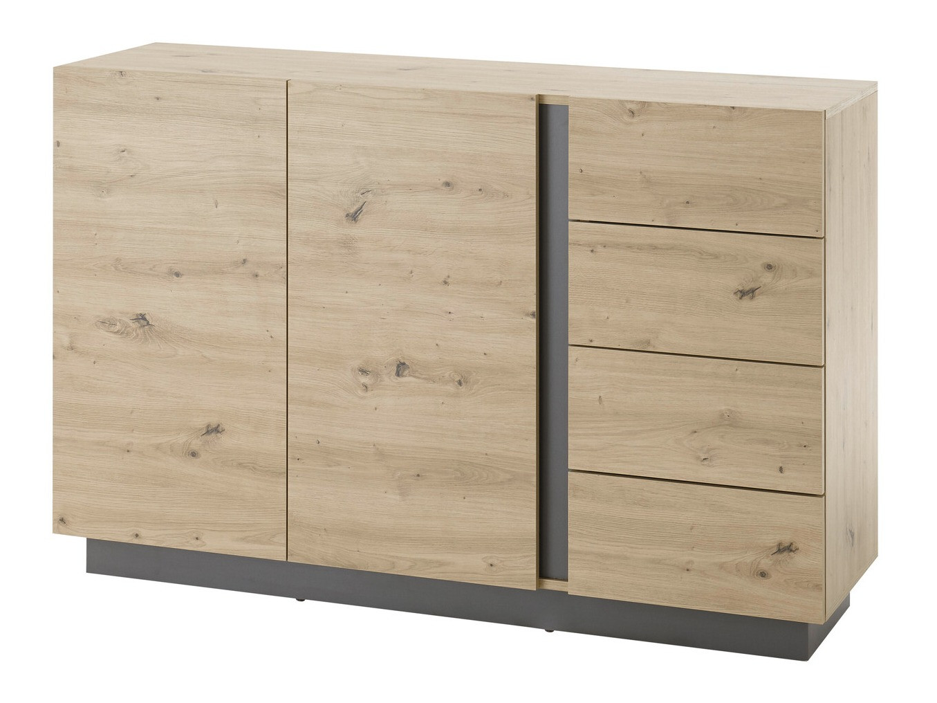 Cassettiera Veropho 107 (Rovere Artisan + Grafite)