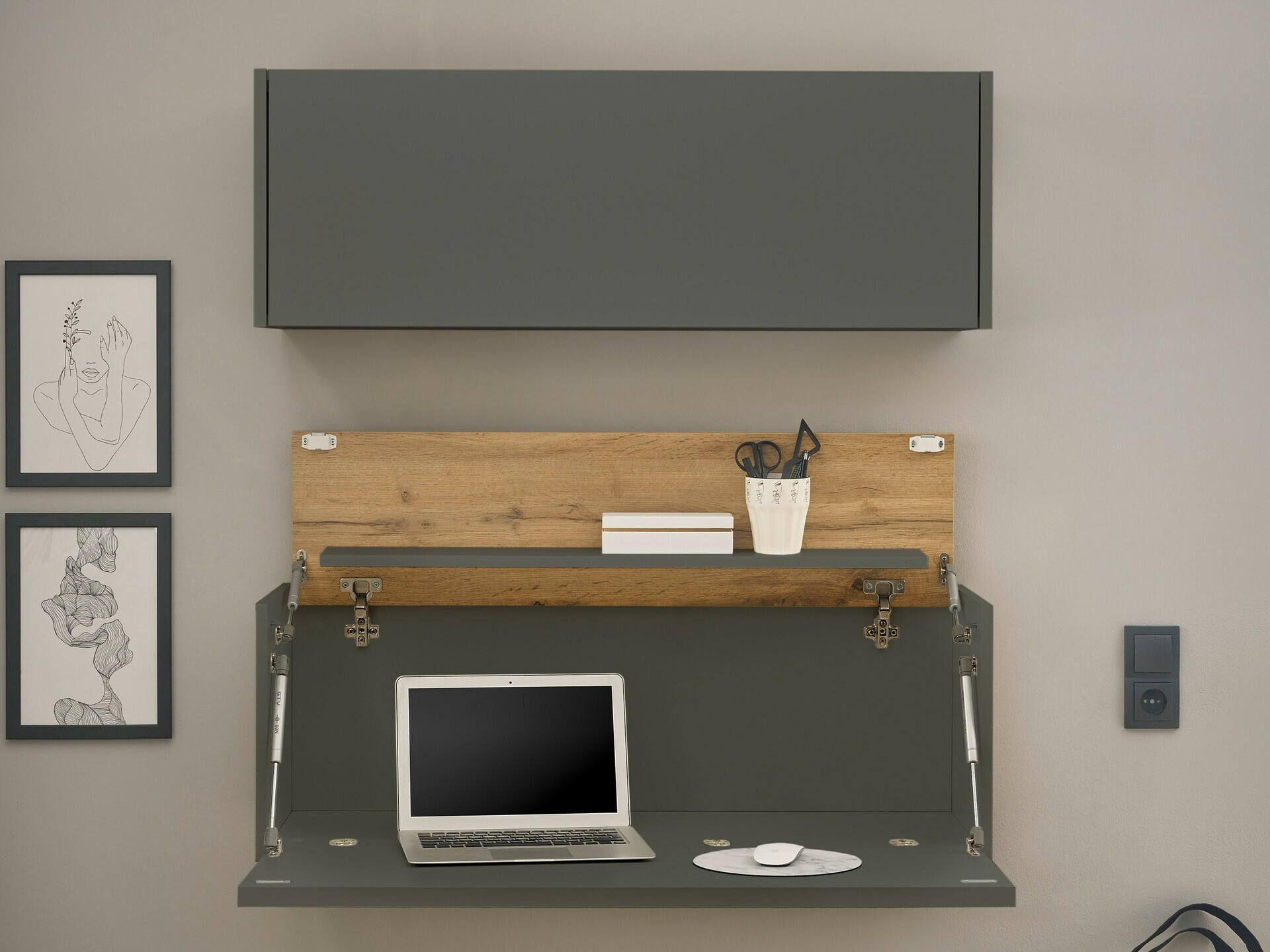 Set ufficio Elbsori 158 (Antracite + Quercia di Wotan)