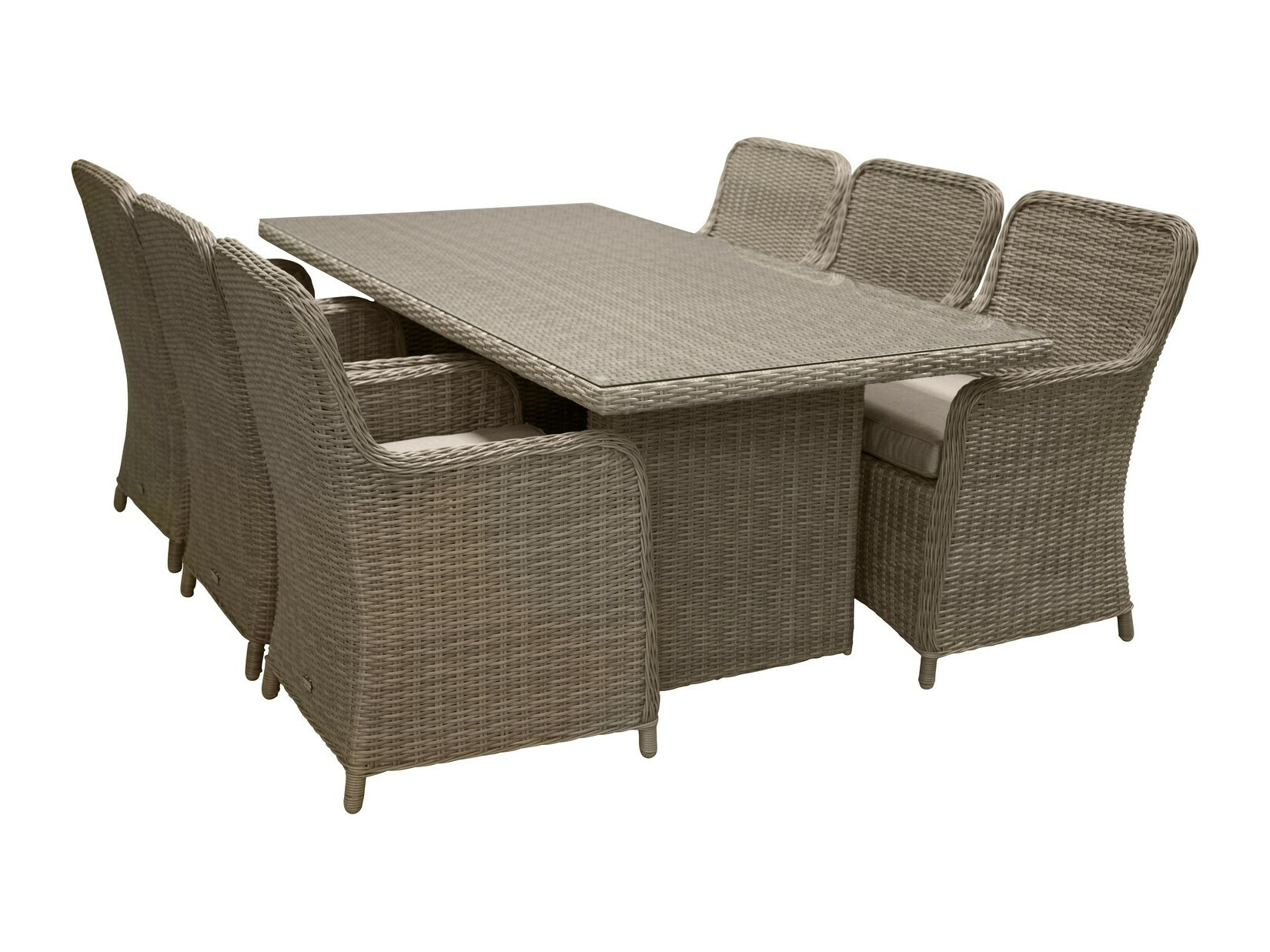 Tavolo e sedie set Dallas 2201 (Nocciola + Beige)