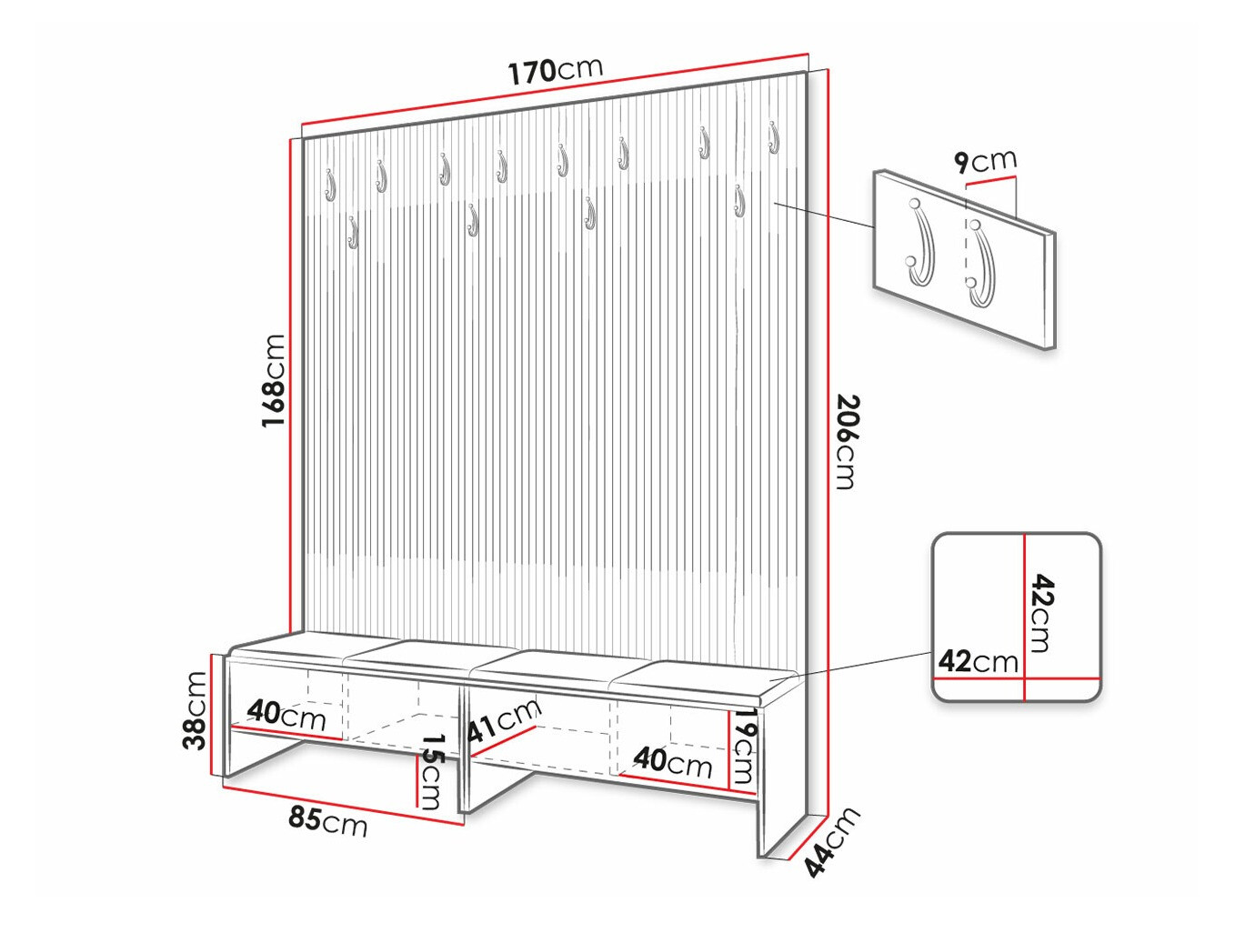 Set arredo da corridoio Donio V (Rovere Artisan + Soft 011)