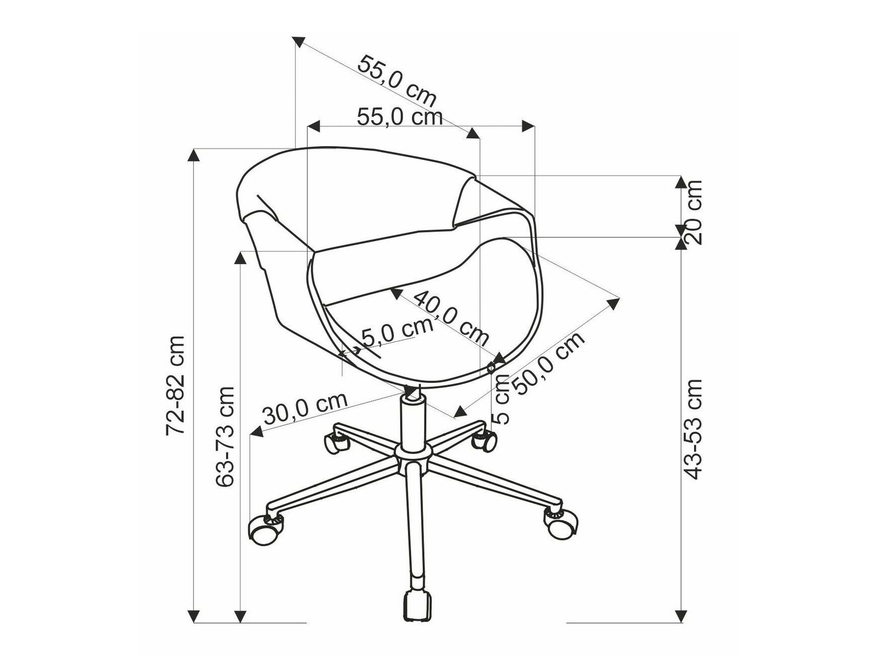 Sedia da ufficio Houston 1603