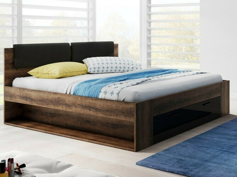 Letto Levruvu 106 (Quercia del Monastery + Nero lucido)