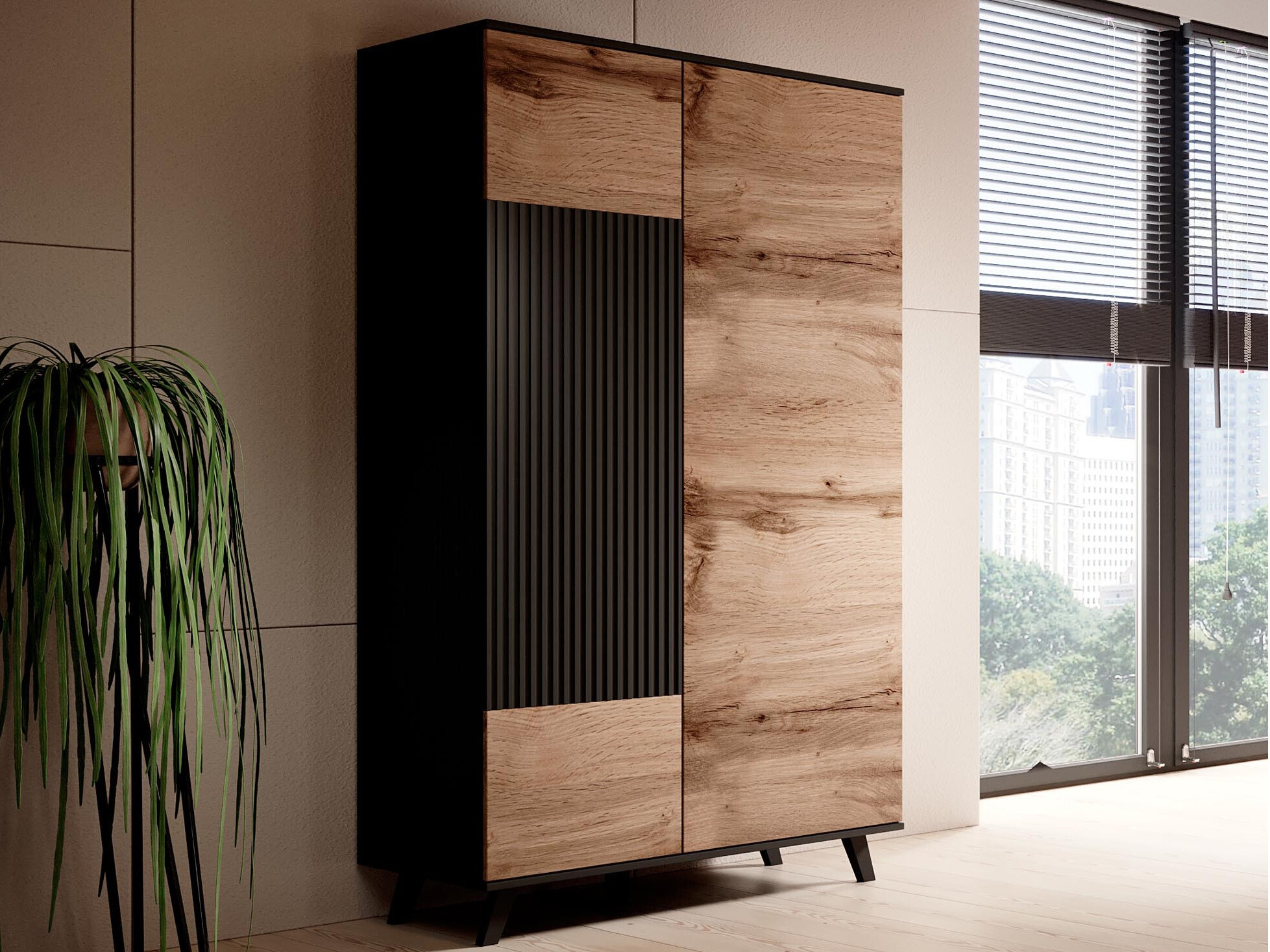 Armadio Luelia 113 (Nero + Quercia di Wotan)