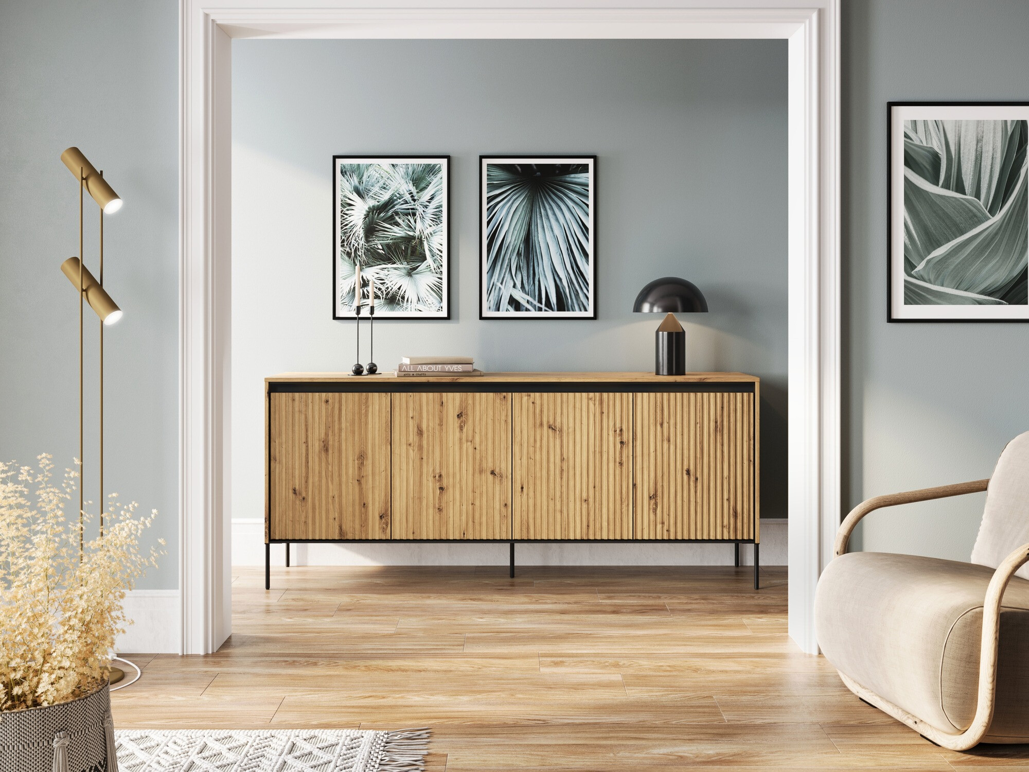 Madia Fernolu 103 (Rovere Artisan + Nero)