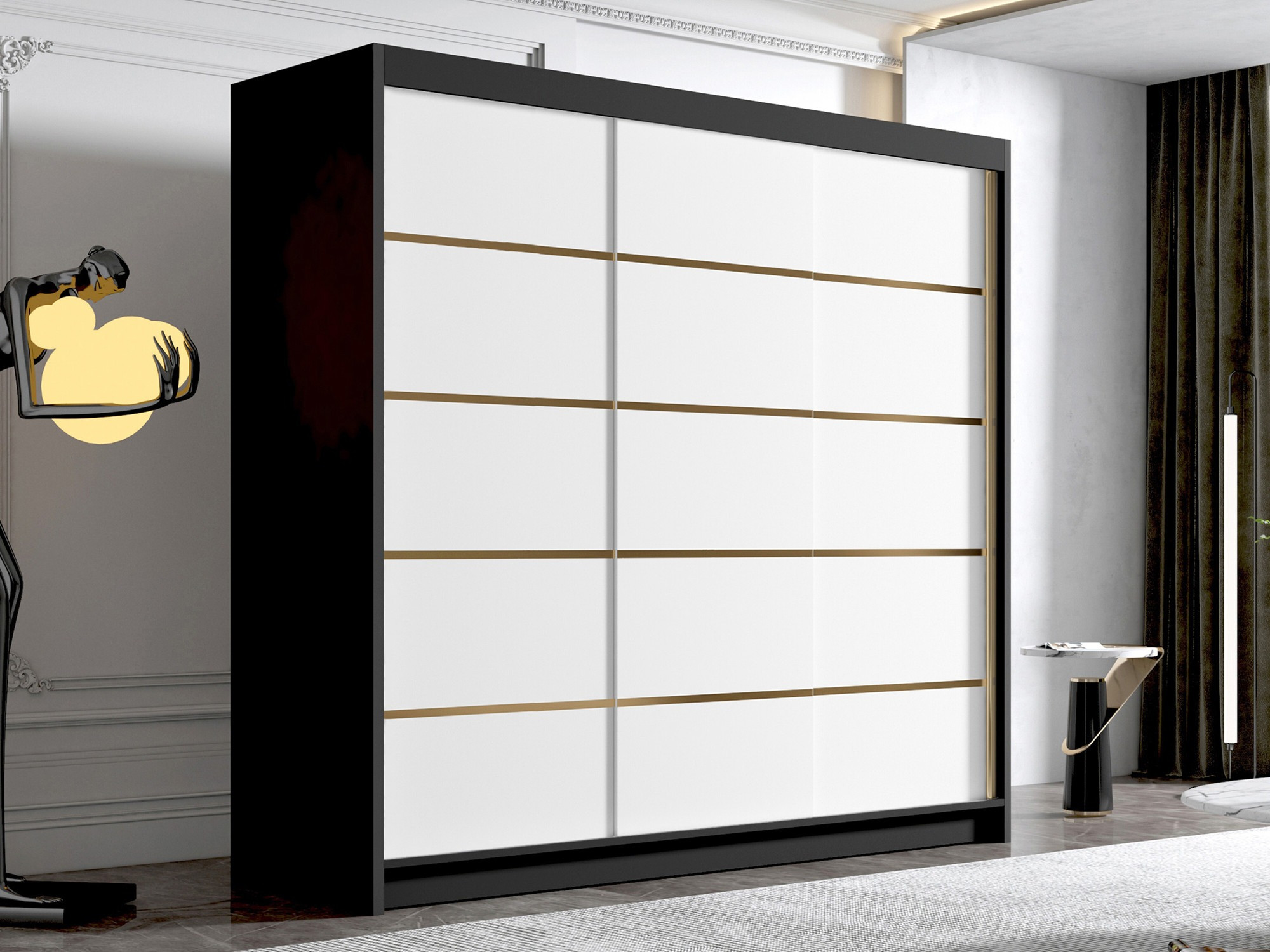 Armadio Closico Plenor VI (Nero + Bianco)