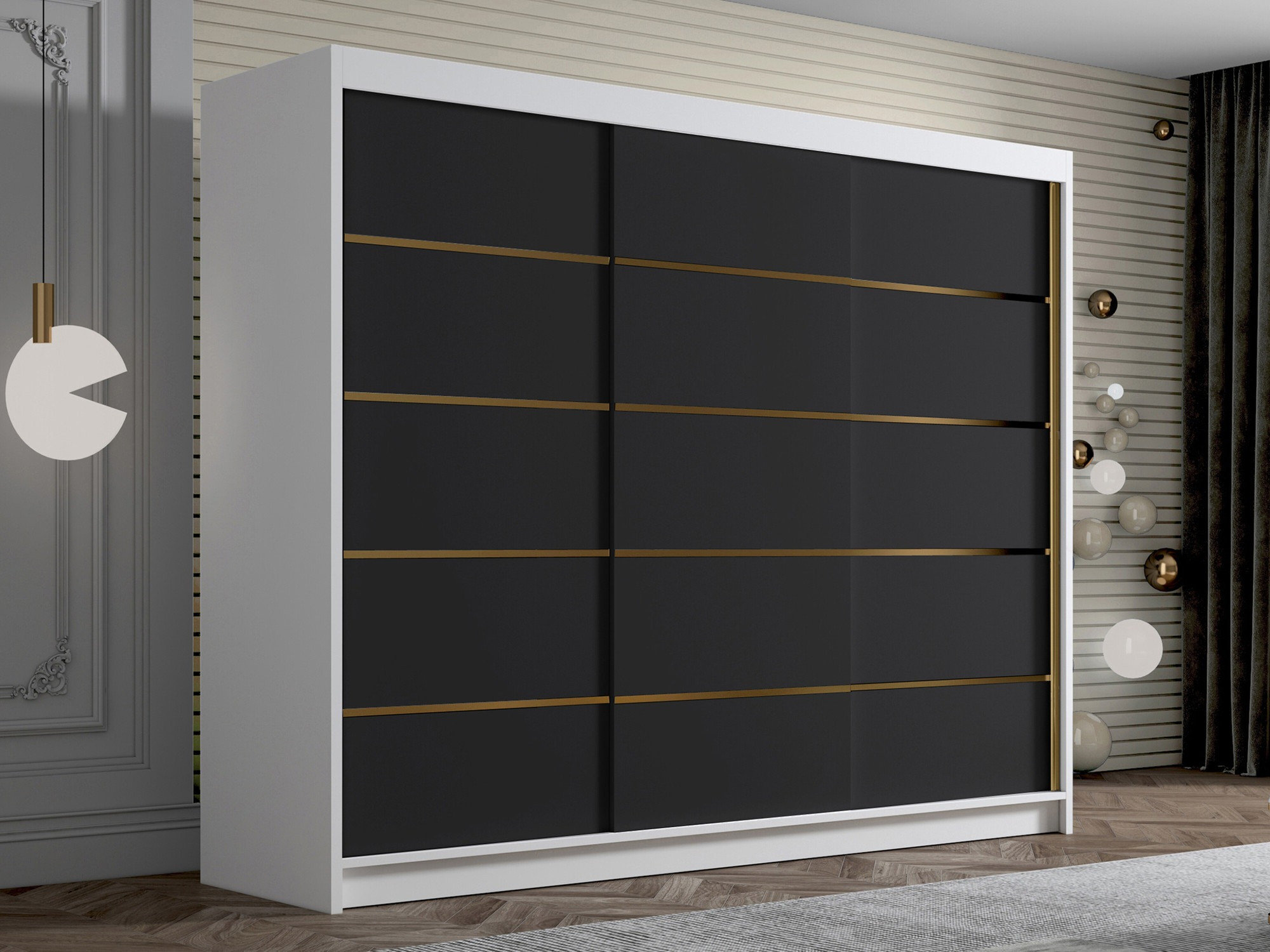 Armadio Closico Veltron II (Bianco + Nero)