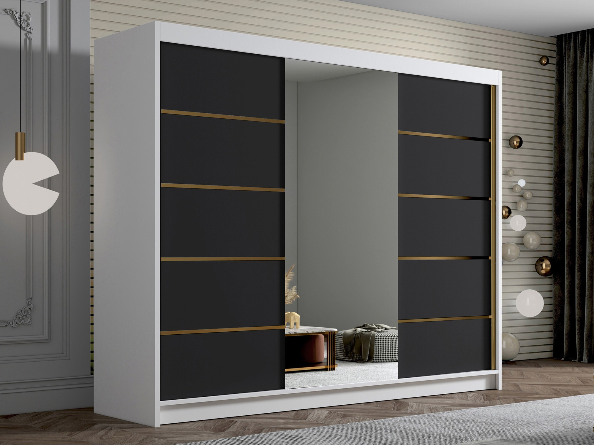 Armadio Closico Veltron II (Bianco + Nero)
