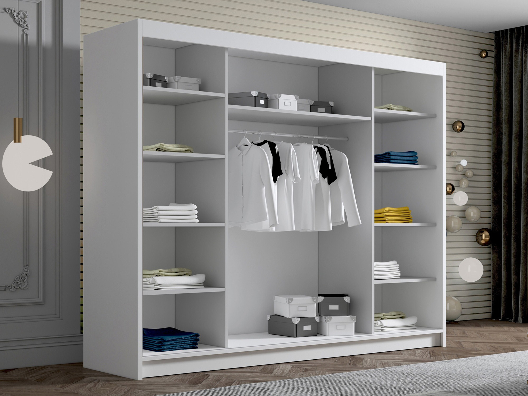 Armadio Closico Veltron II (Nero + Bianco)