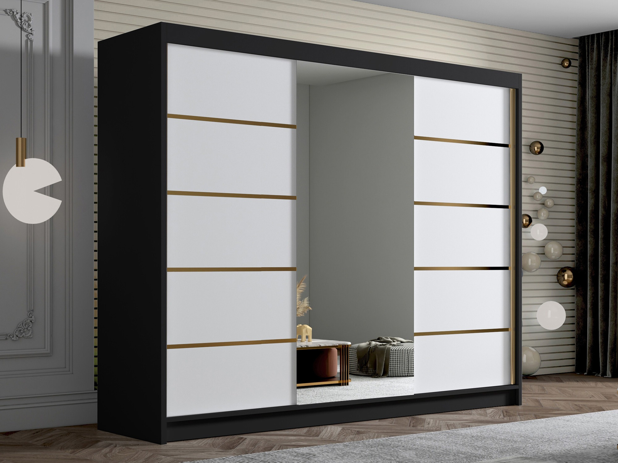 Armadio Closico Veltron II (Nero + Bianco)