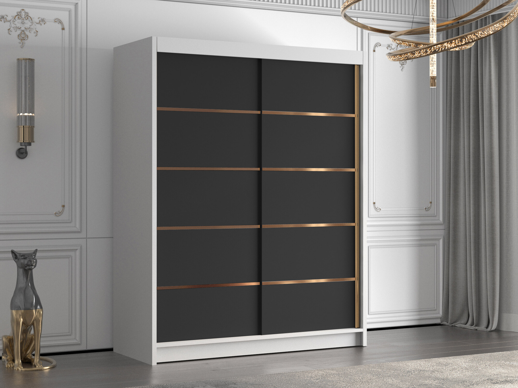 Armadio Closico Capsa III (Bianco + Nero)
