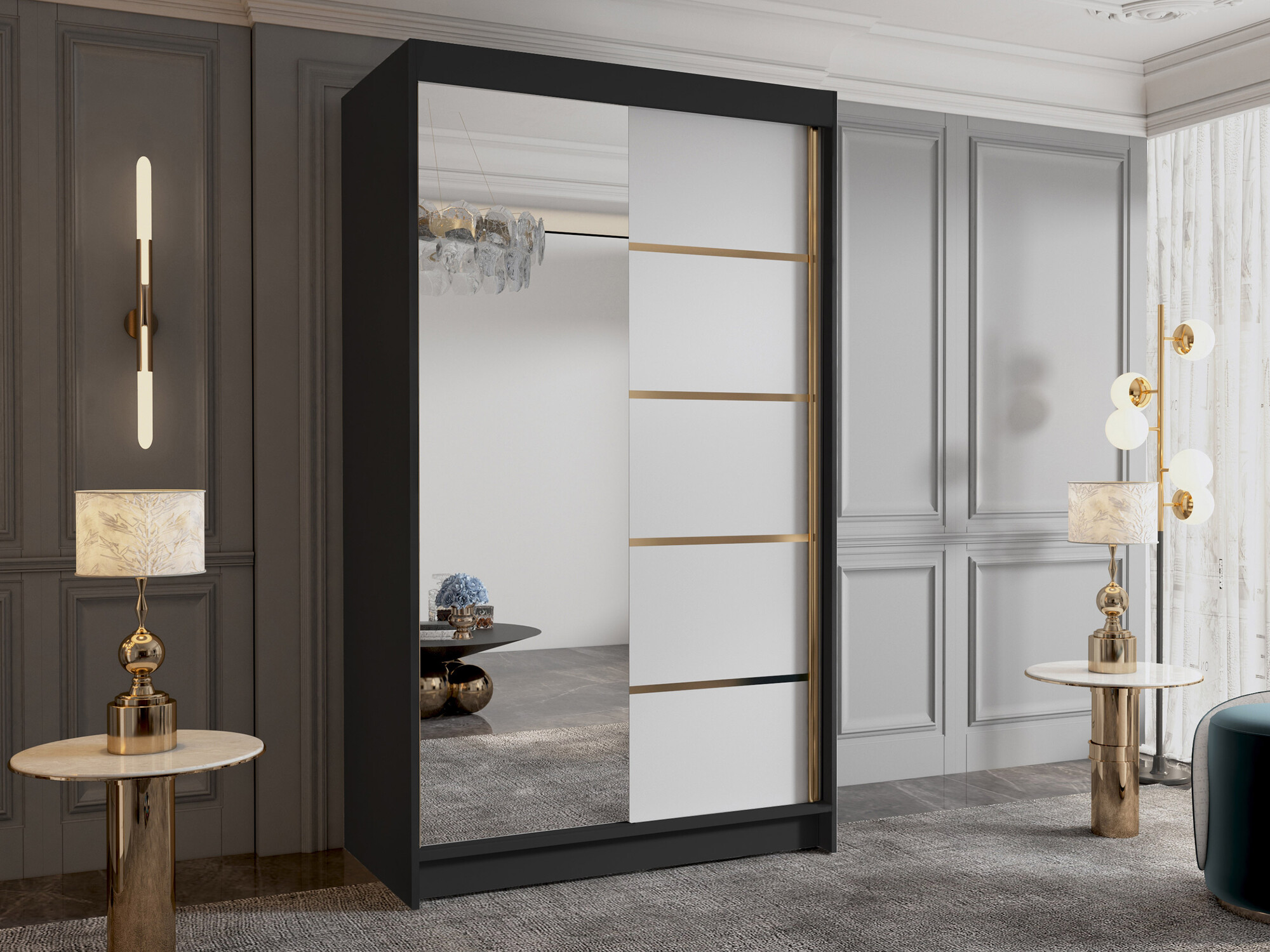 Armadio Closico Corden III (Nero + Bianco)