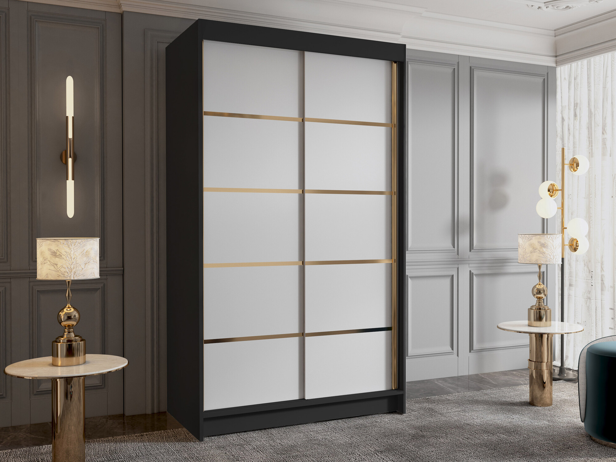 Armadio Closico Corden III (Nero + Bianco)