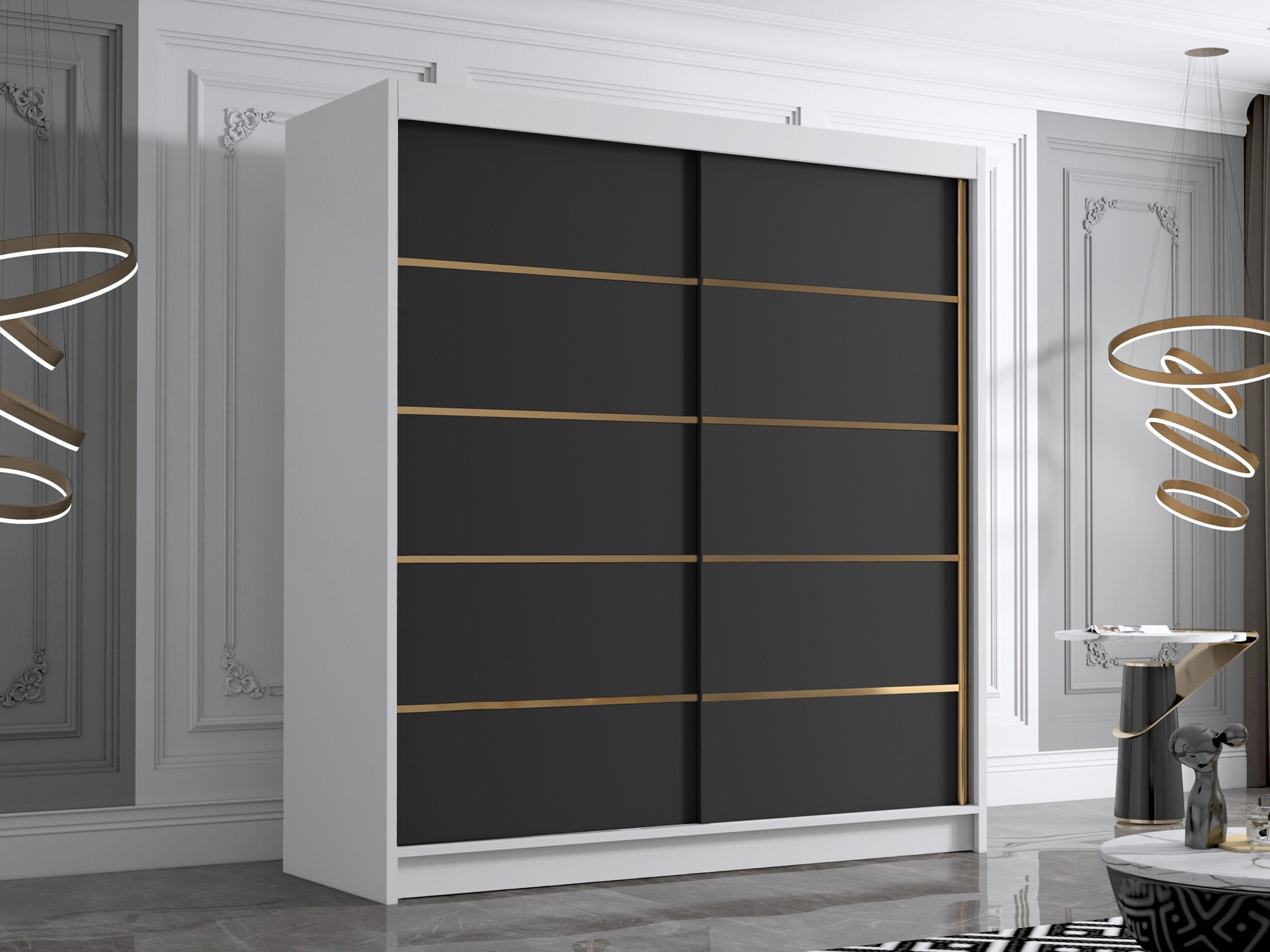 Armadio Closico Vallor III (Bianco + Nero)