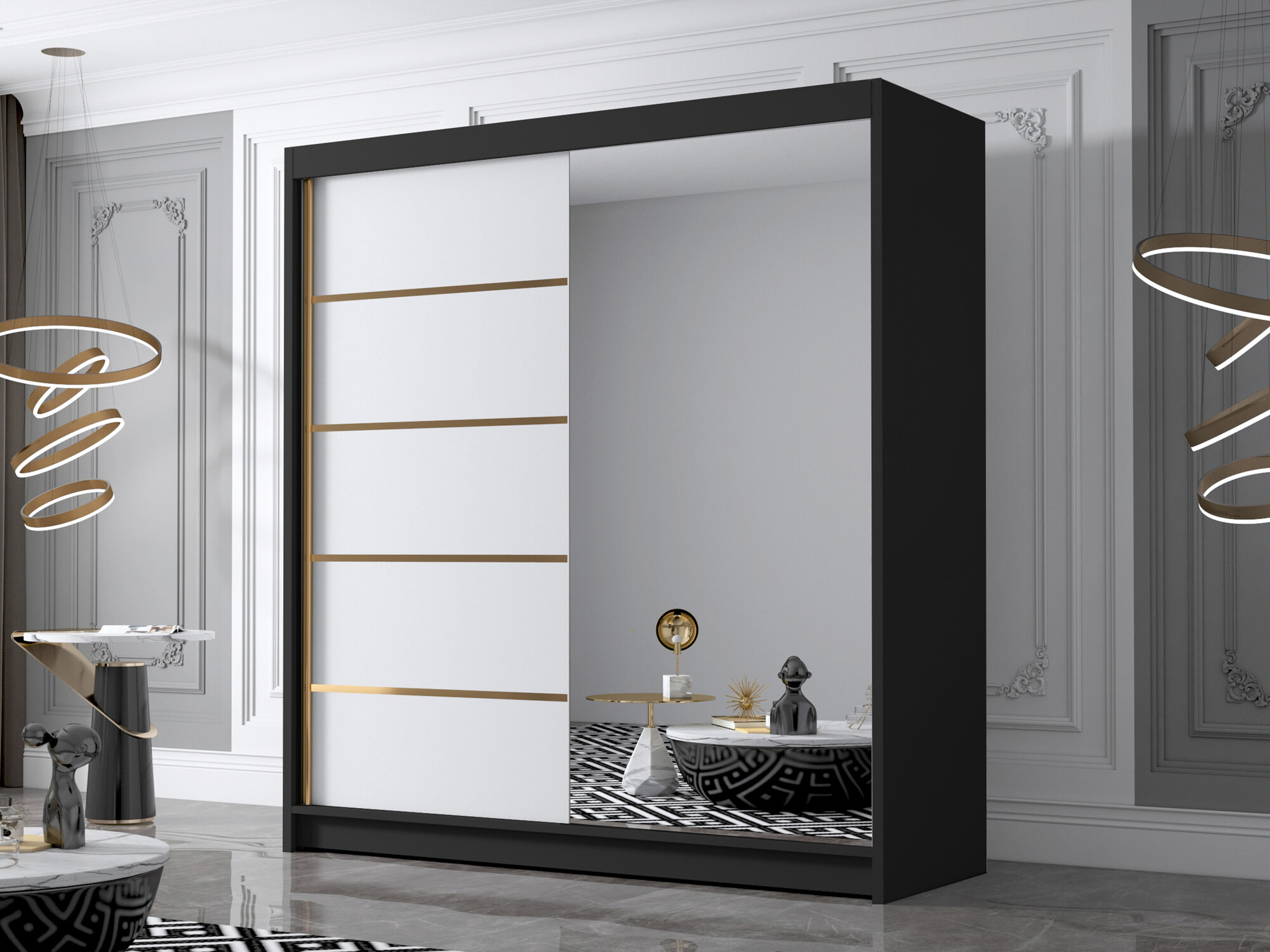 Armadio Closico Vallor III (Nero + Bianco)