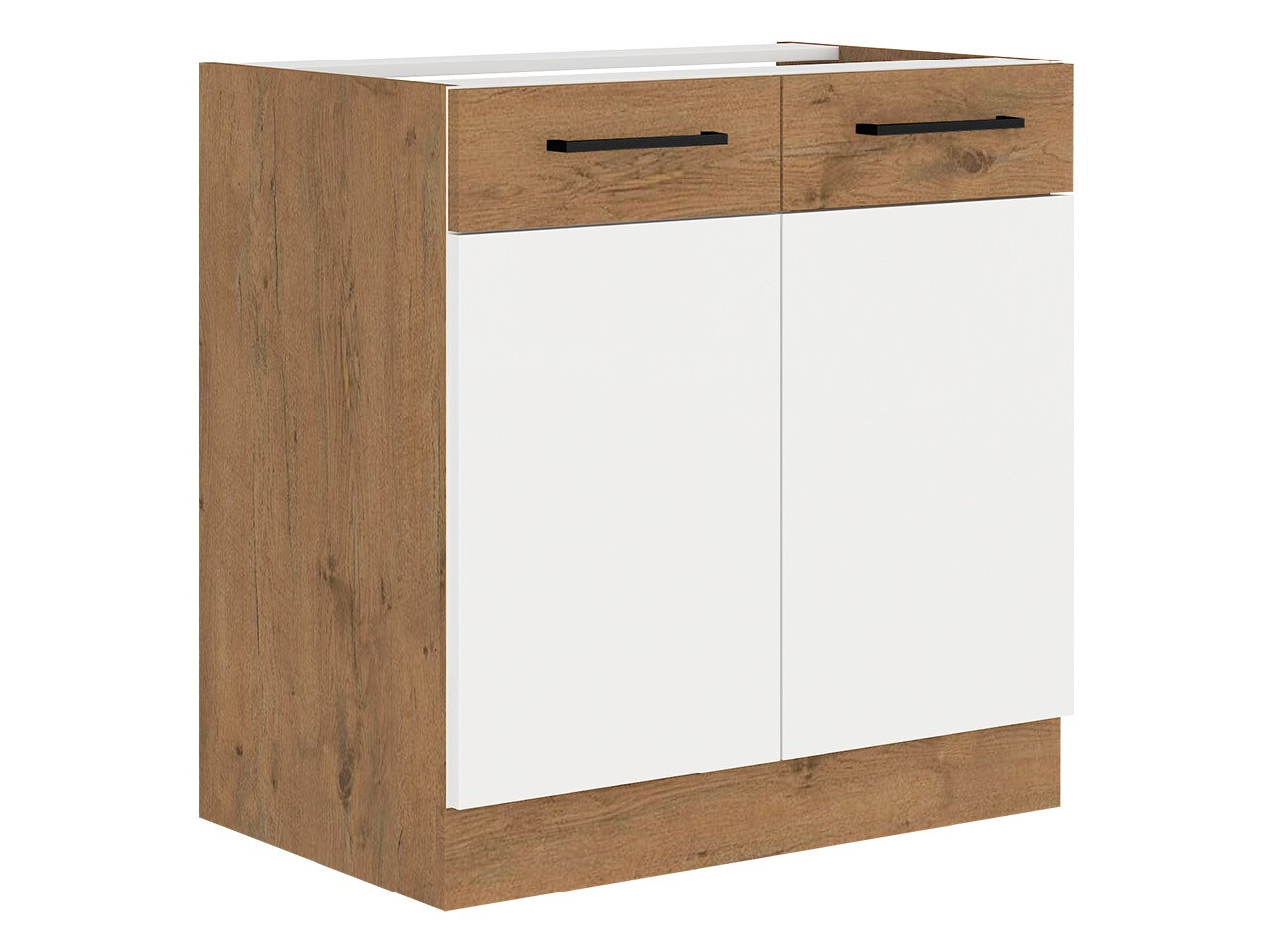 Mobile lavabo componibile con ante Wood White 108