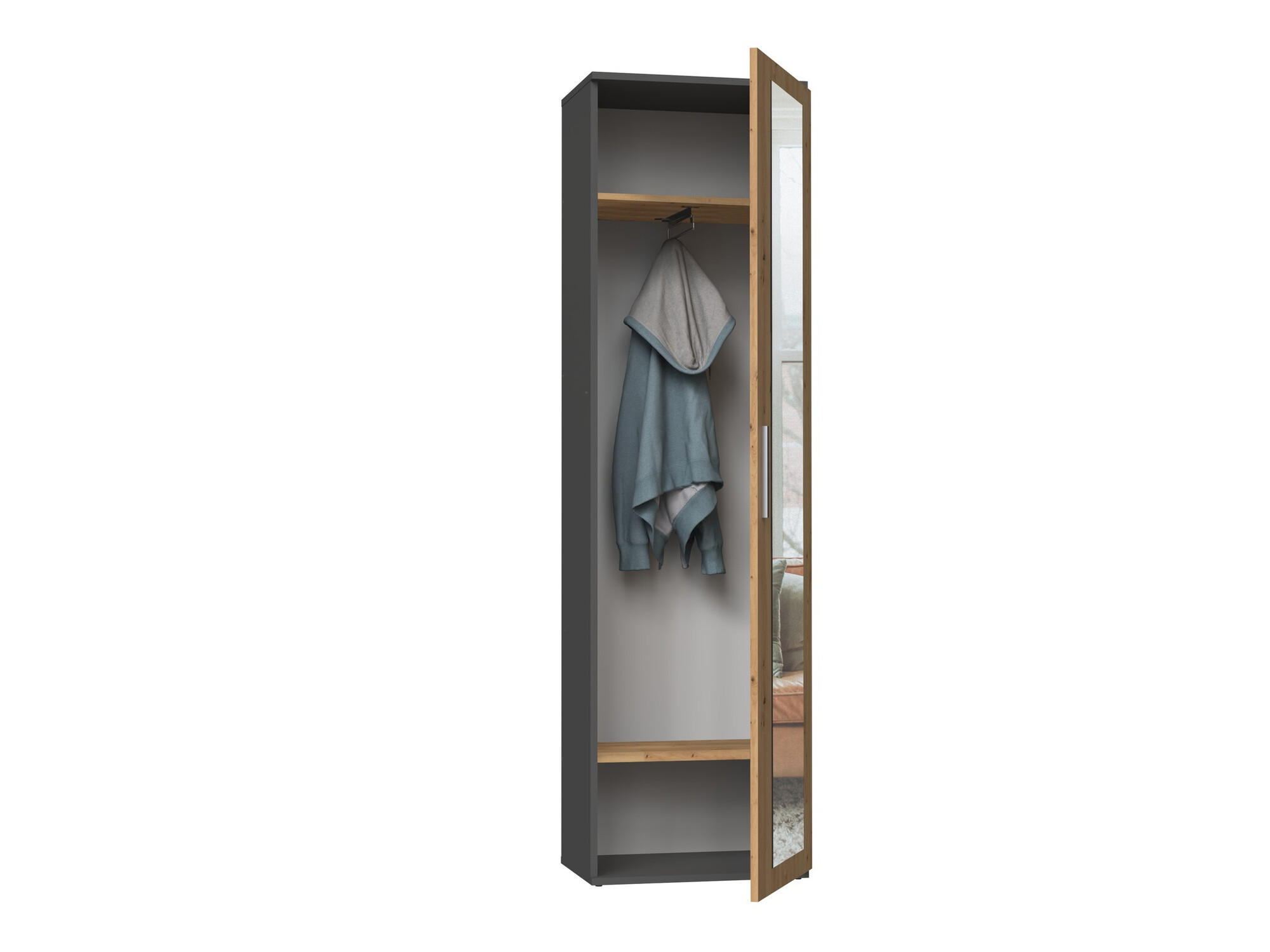 Armadio Mandeville 127 (Rovere Artisan + Antracite)