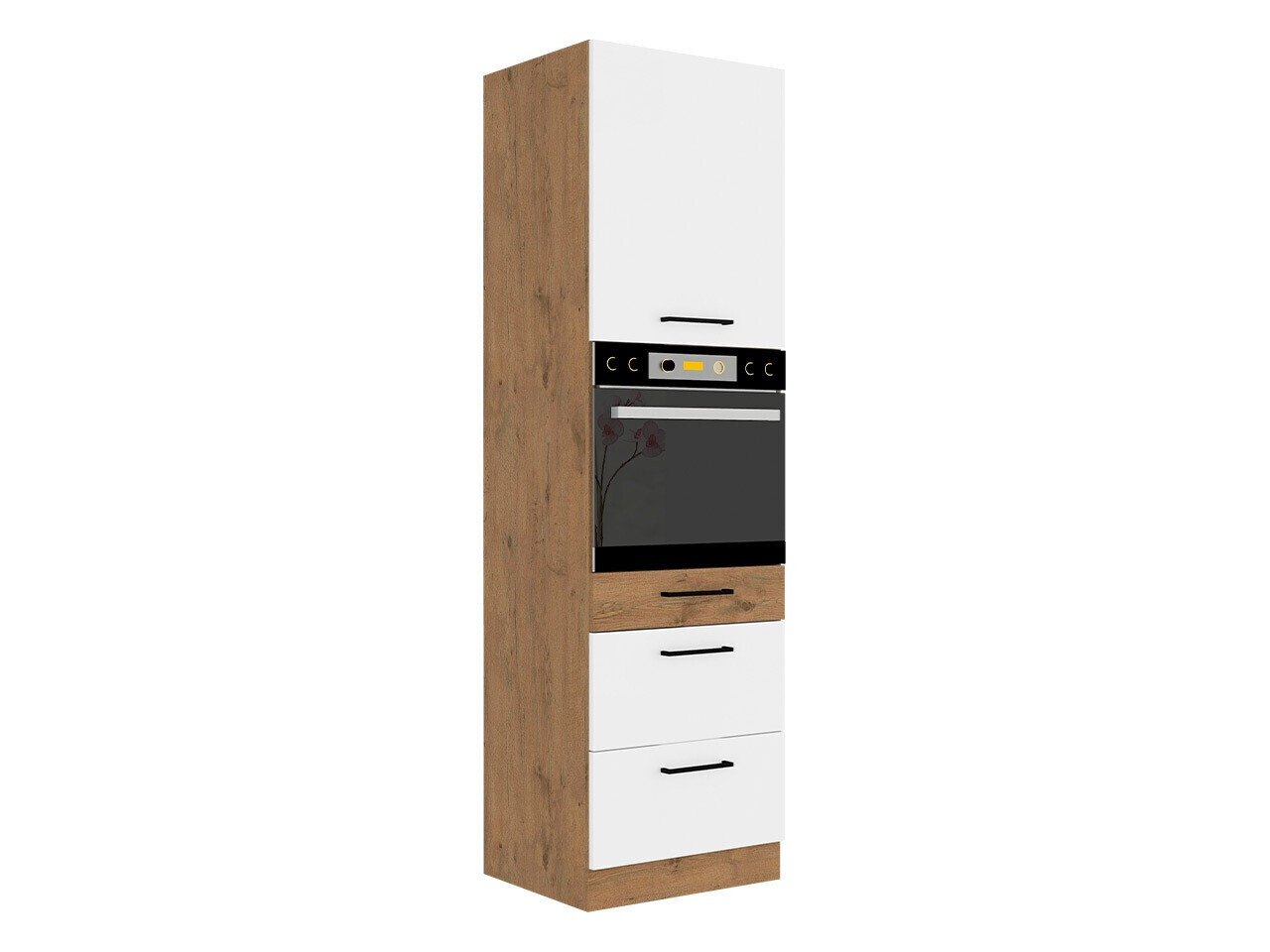 Mobile componibile per elettrodomestici da incasso Wood White 126