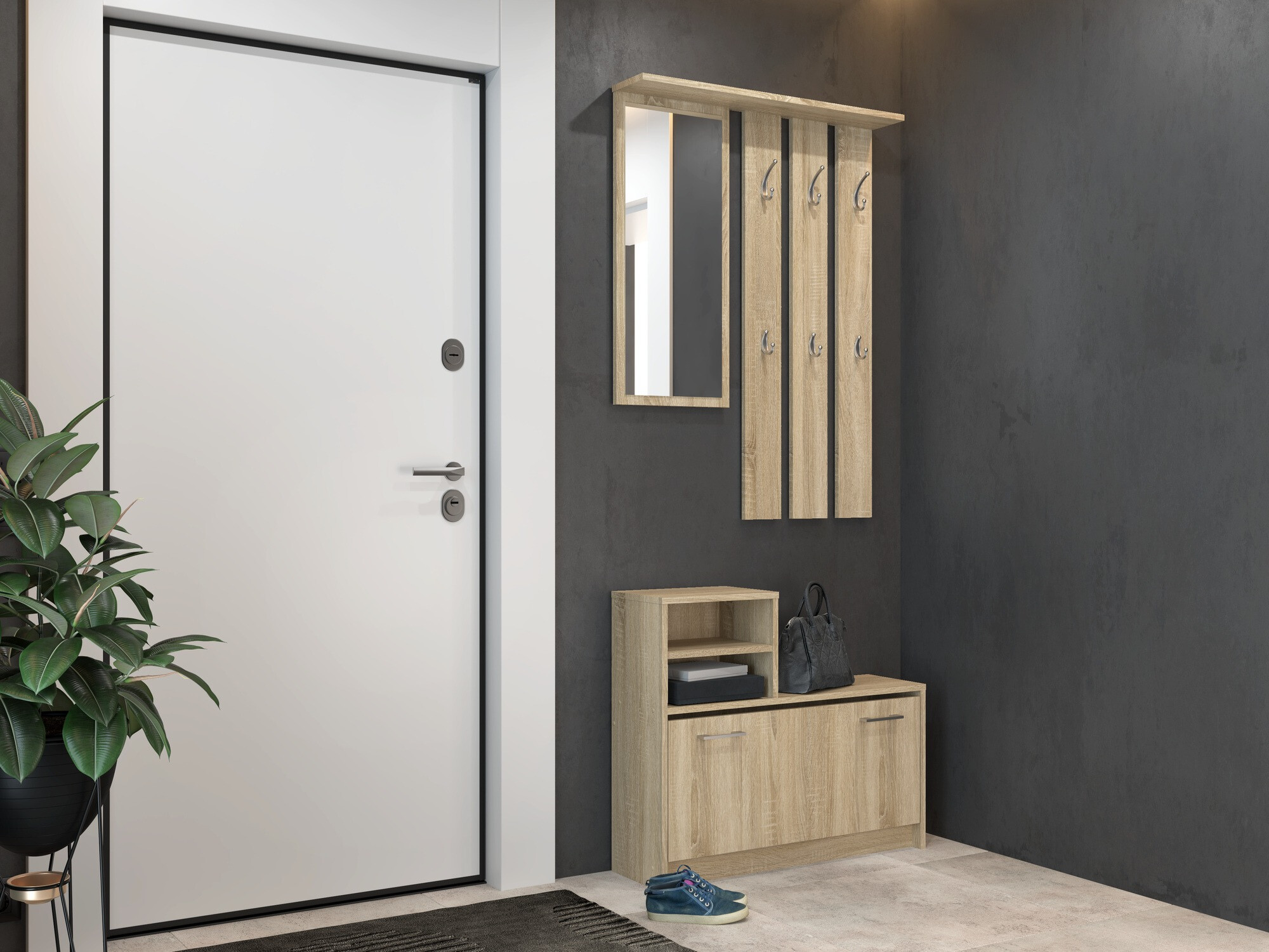 Set arredo da corridoio Mandeville 144 (Sonoma quercia)