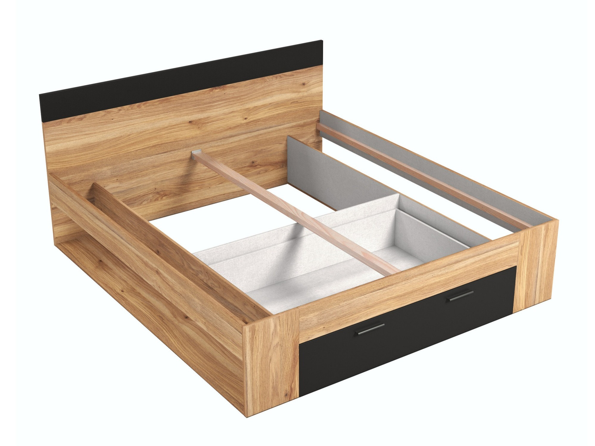 Letto Melvele 108 (Quercia + Nero)