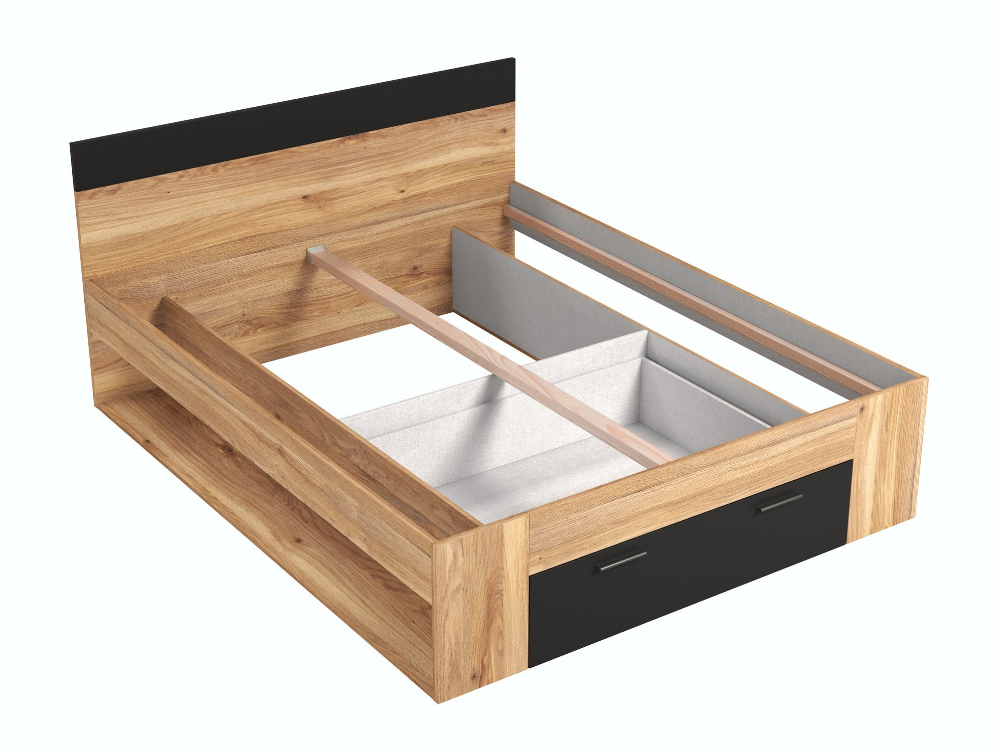 Letto Melvele 108 (Quercia + Nero)