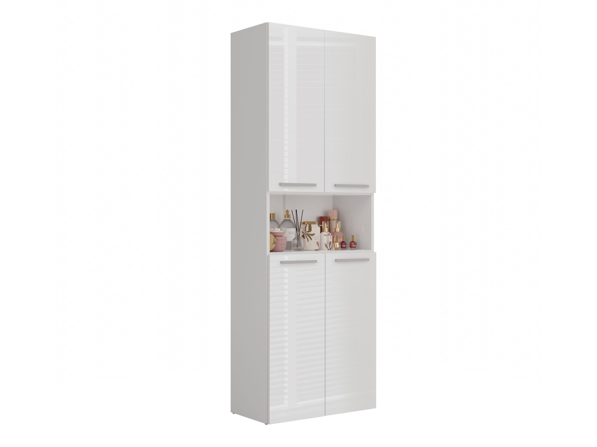 Mobiletto del bagno Nolmaru 103 (Bianco + Bianco lucido)