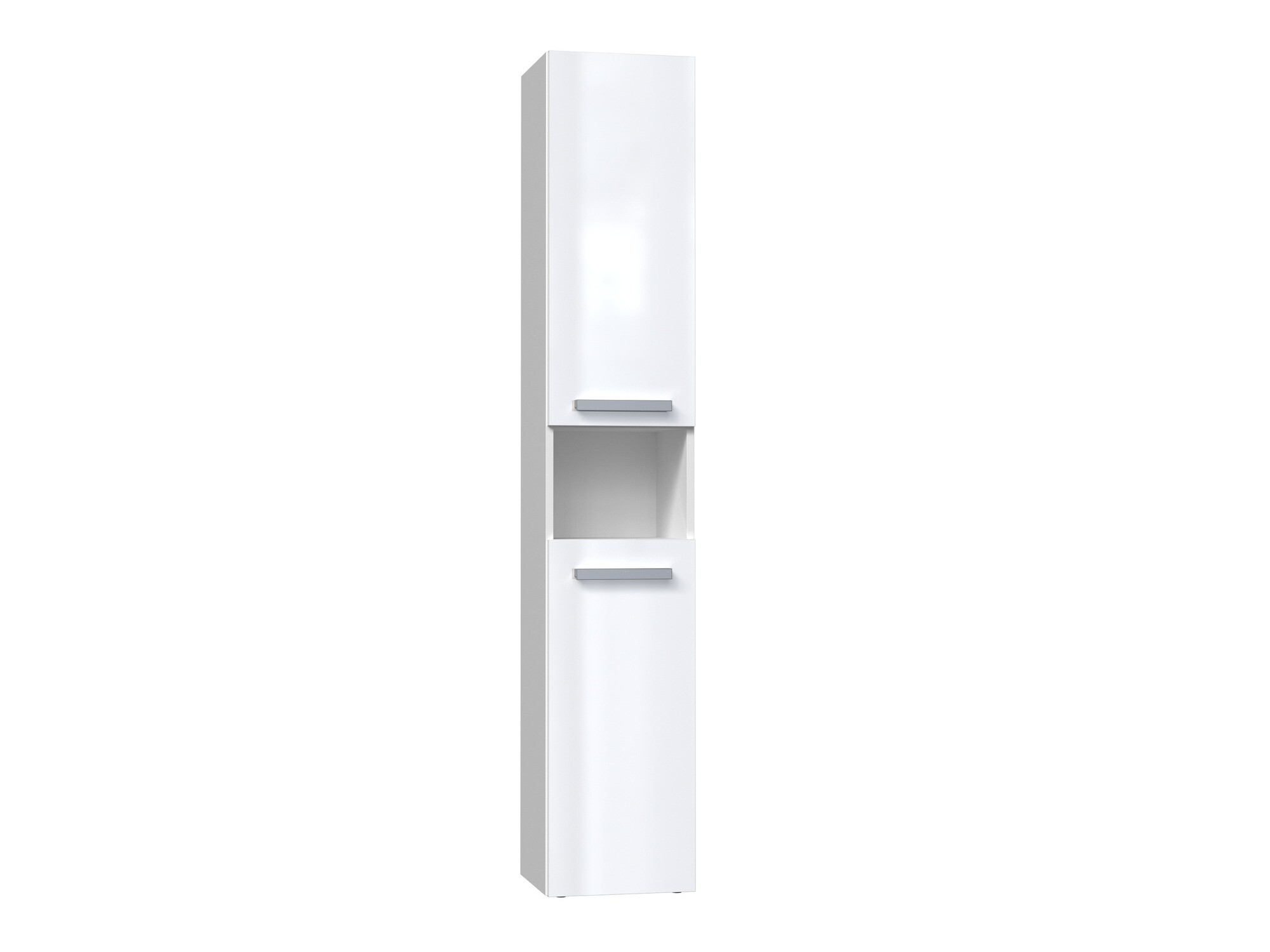 Mobiletto del bagno Nolmaru 104 (Bianco + Bianco lucido)