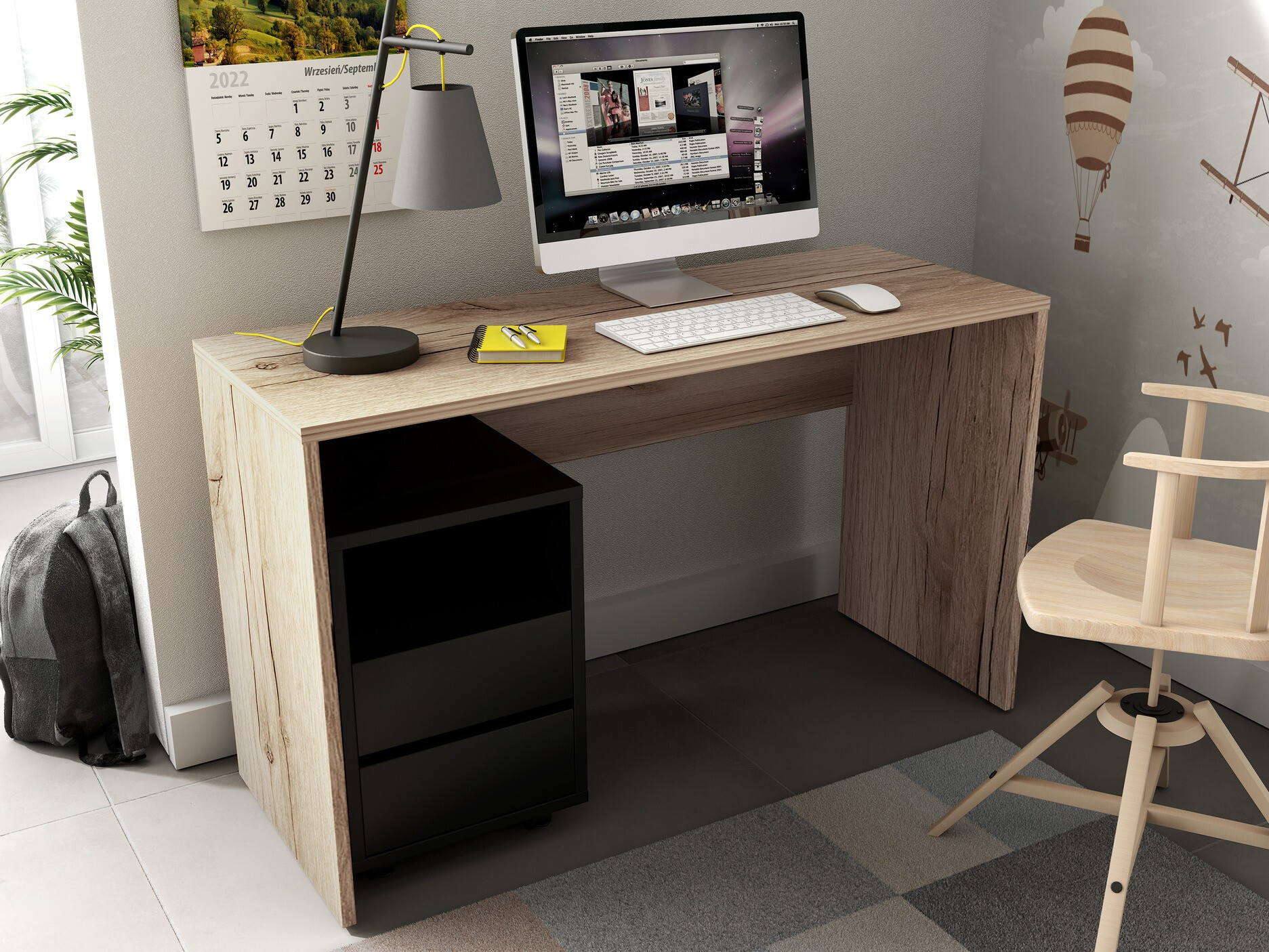 Scrivania da ufficio Austin 345 (Rovere chiaro)