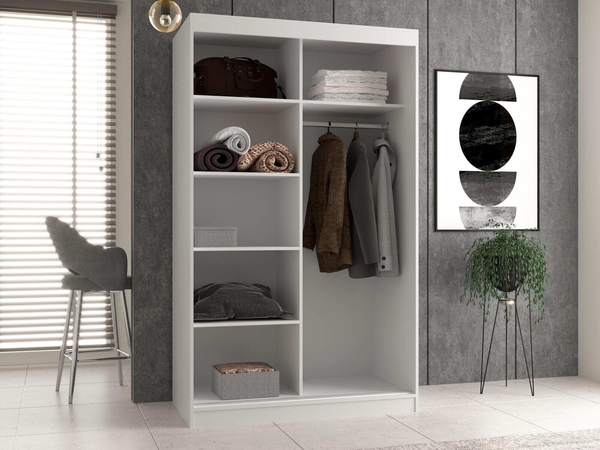 Armadio Mandeville 164 (Bianco)