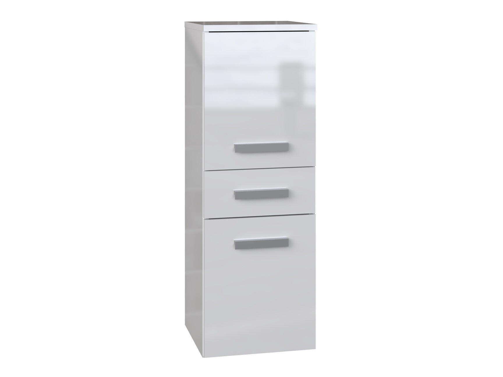 Mobiletto del bagno Nolmaru 108 (Bianco + Bianco lucido)