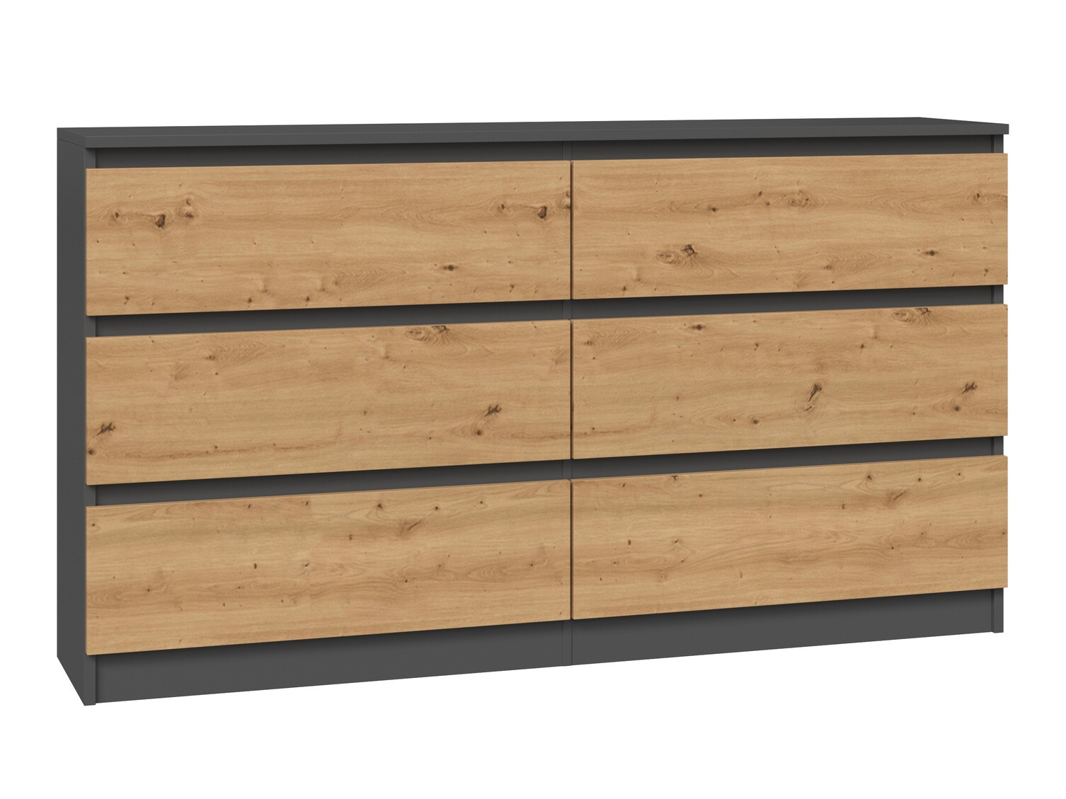 Cassettiera Elbvelu 102 (Antracite + Rovere Artisan)