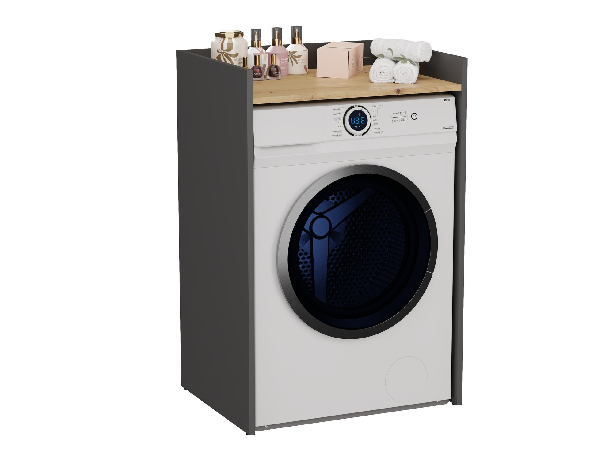 Mensola del bagno Balelbo 102 (Antracite + Rovere Artisan)