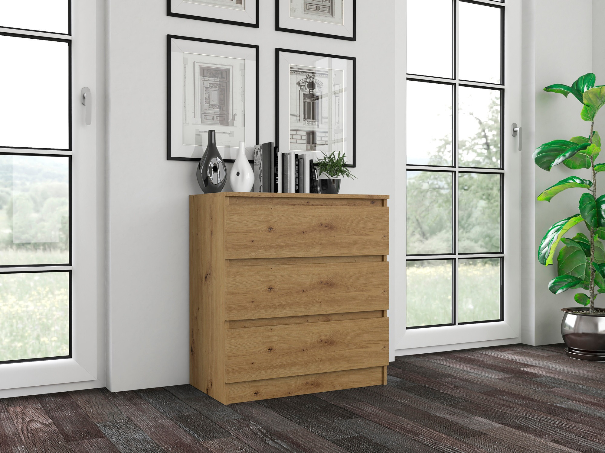 Cassettiera Elbvelu 106 (Rovere Artisan)