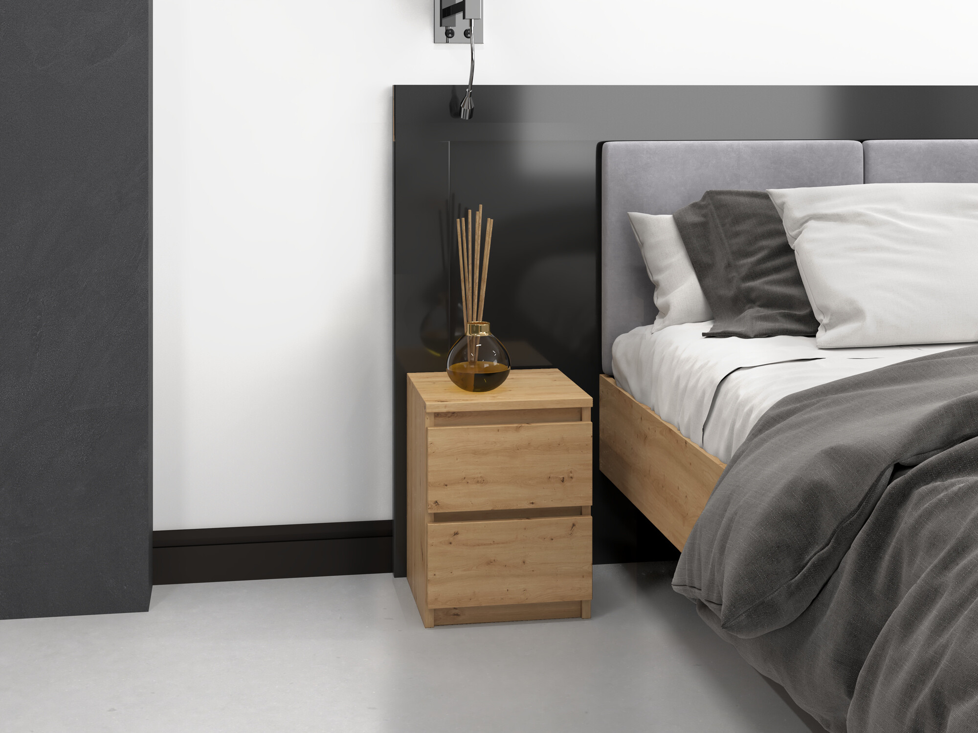 Comodino Elbvelu 107 (Rovere Artisan)