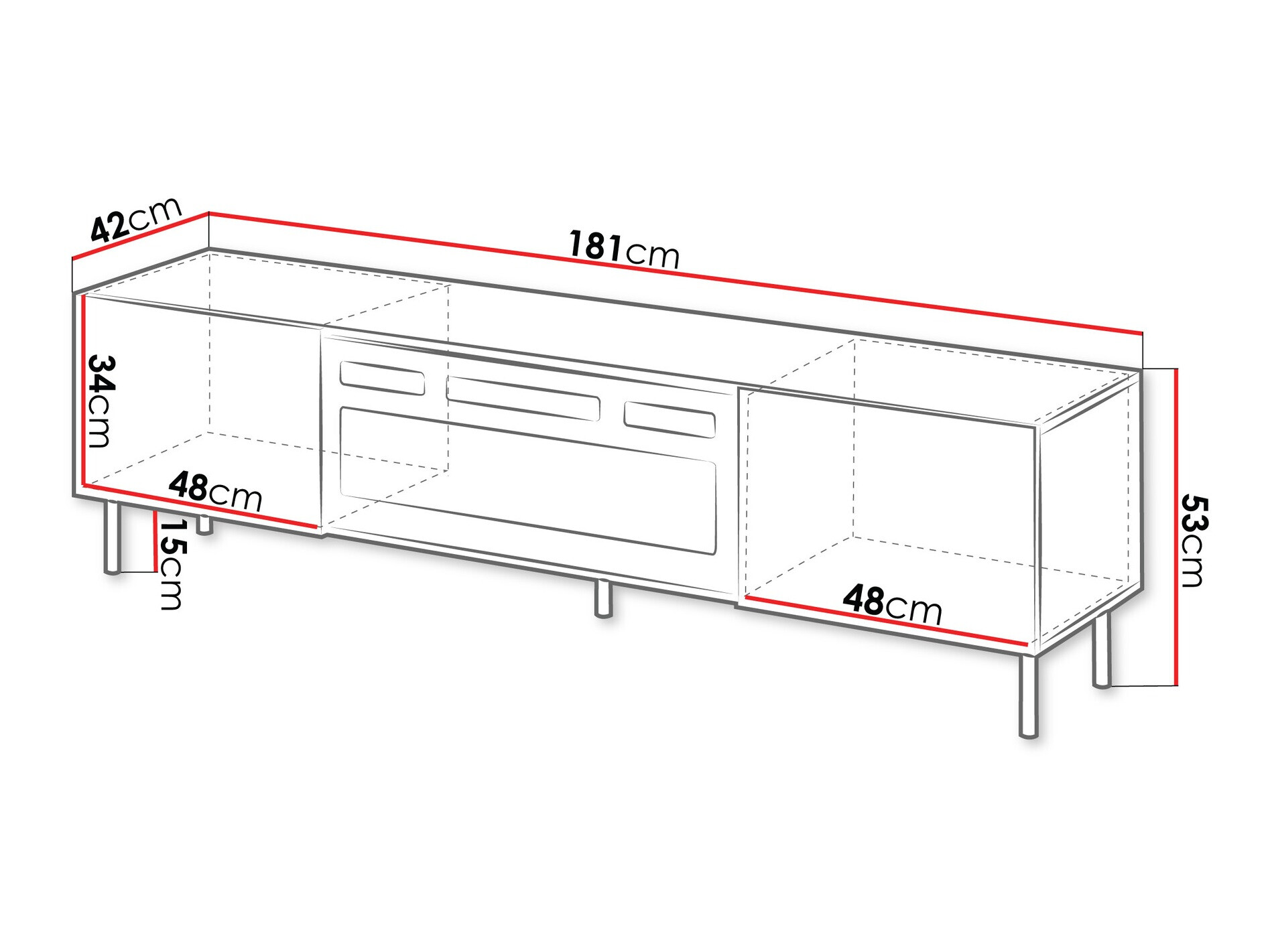 Mobile porta TV Studium (Con)