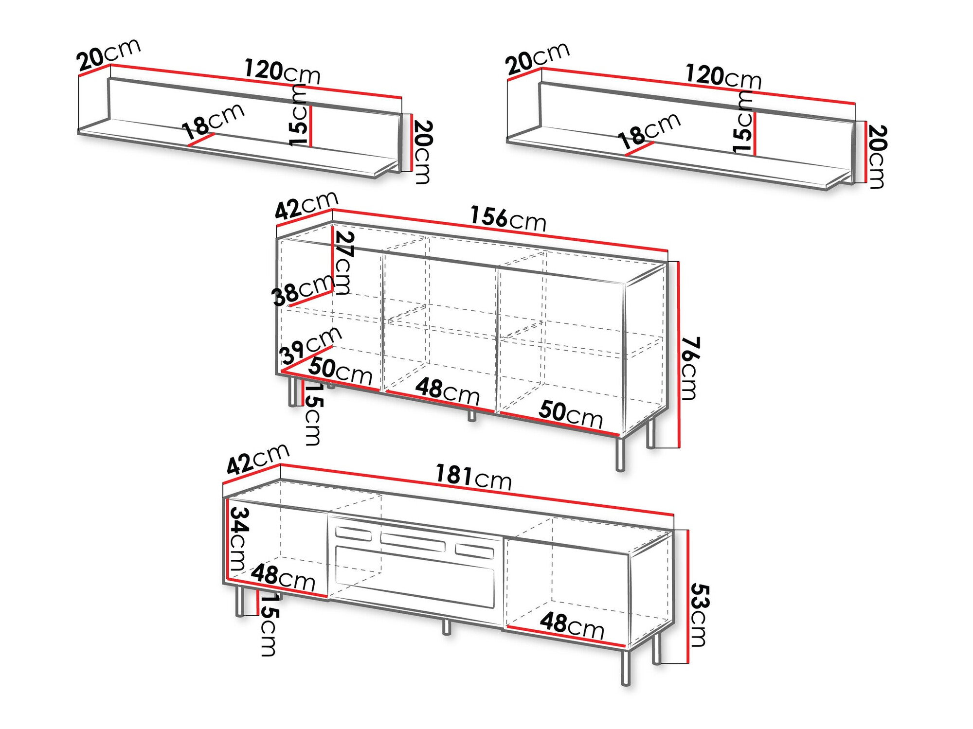 Parete attrezzata Studium