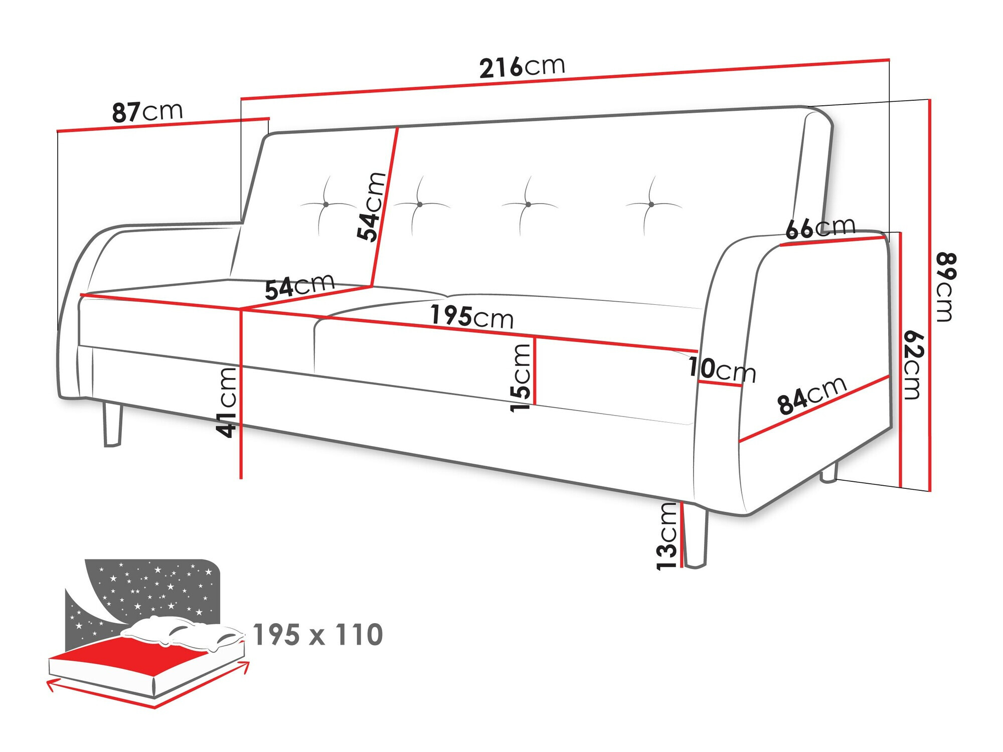 Divano letto Comfivo Finis